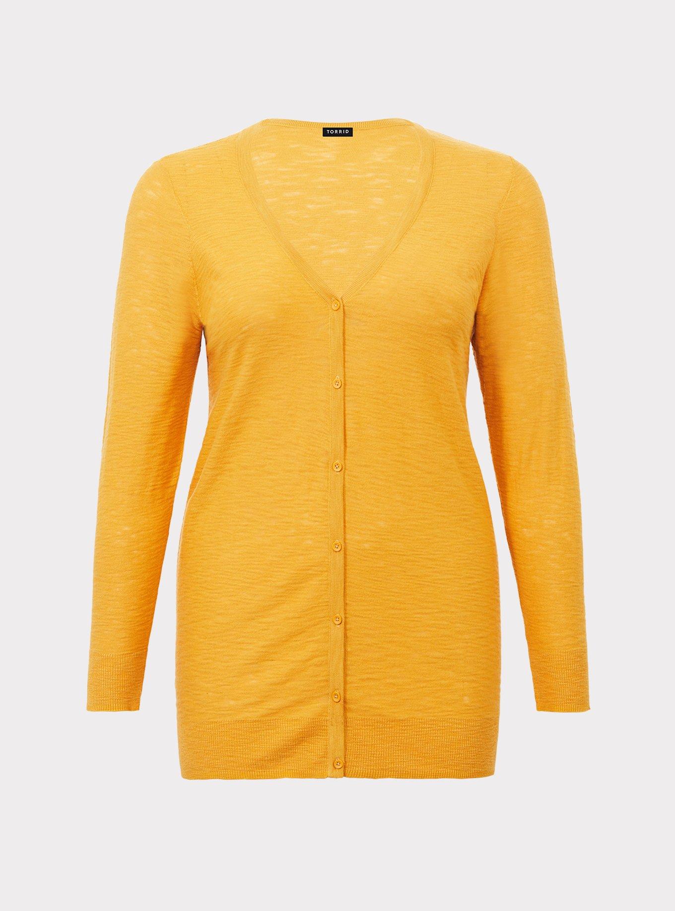 Torrid yellow clearance cardigan