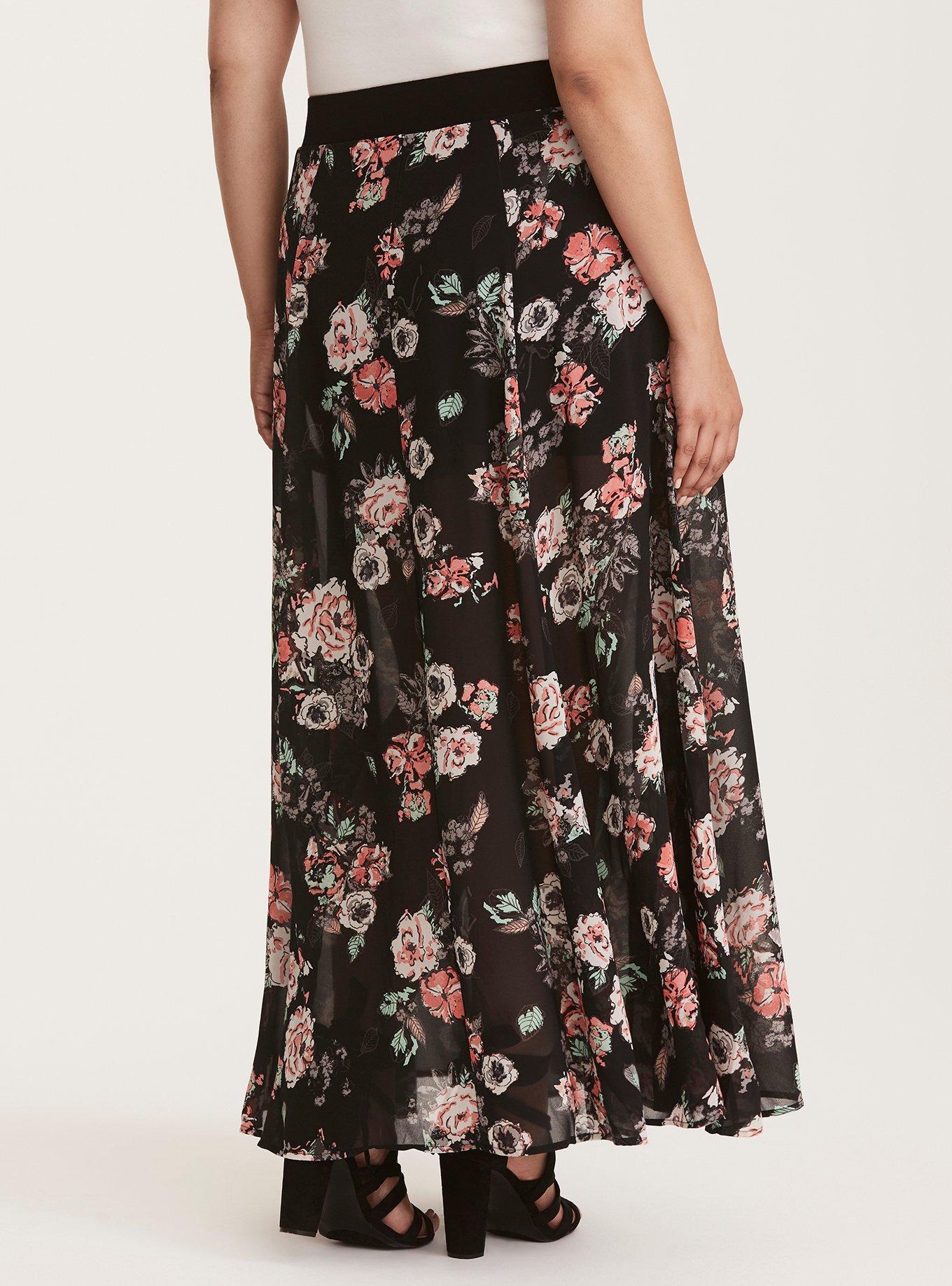 Plus Size - Maxi Chiffon High Waisted Skirt - Torrid