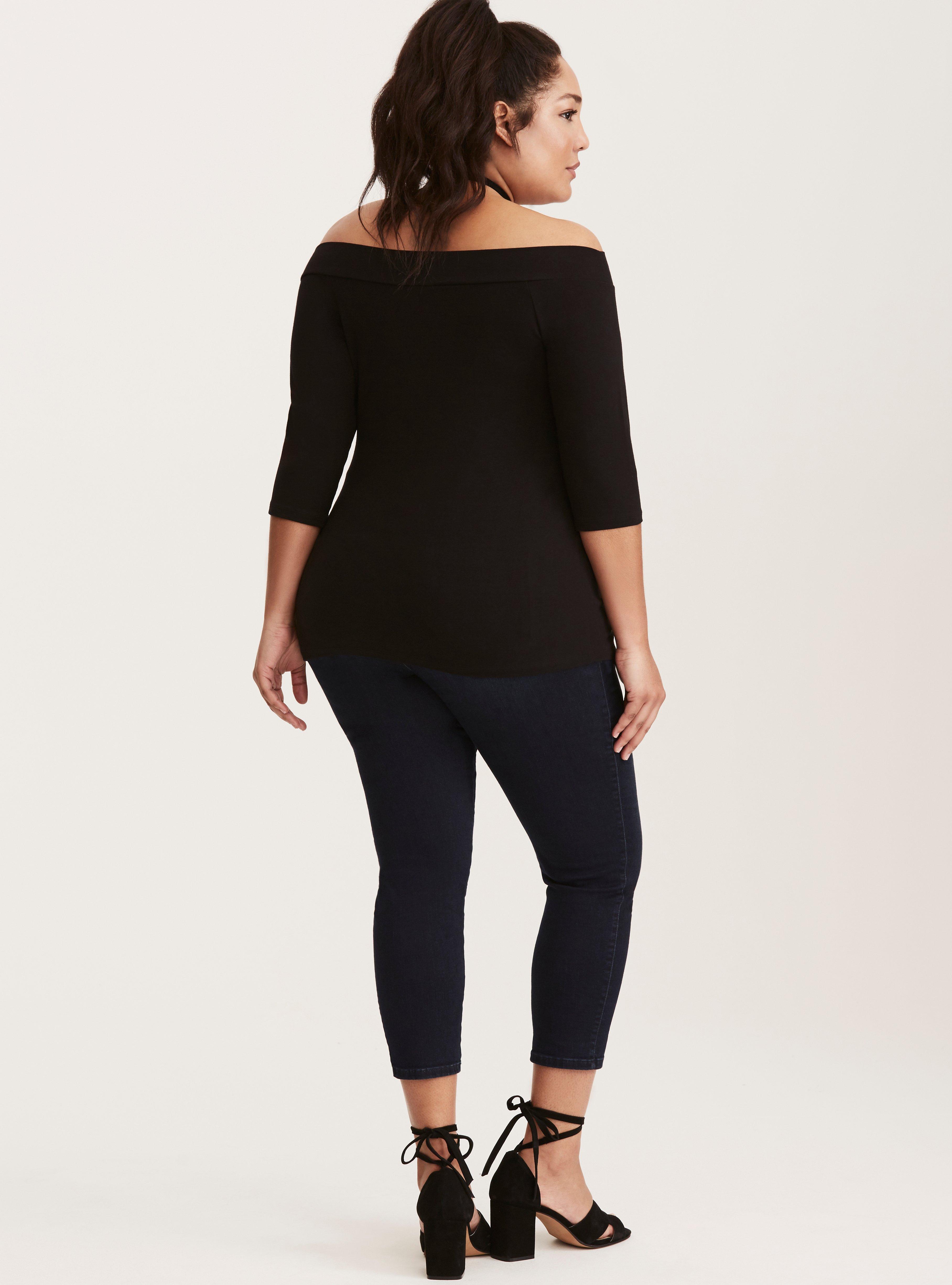 Plus Size - Foxy Off-Shoulder 3/4 Sleeve Top - Torrid