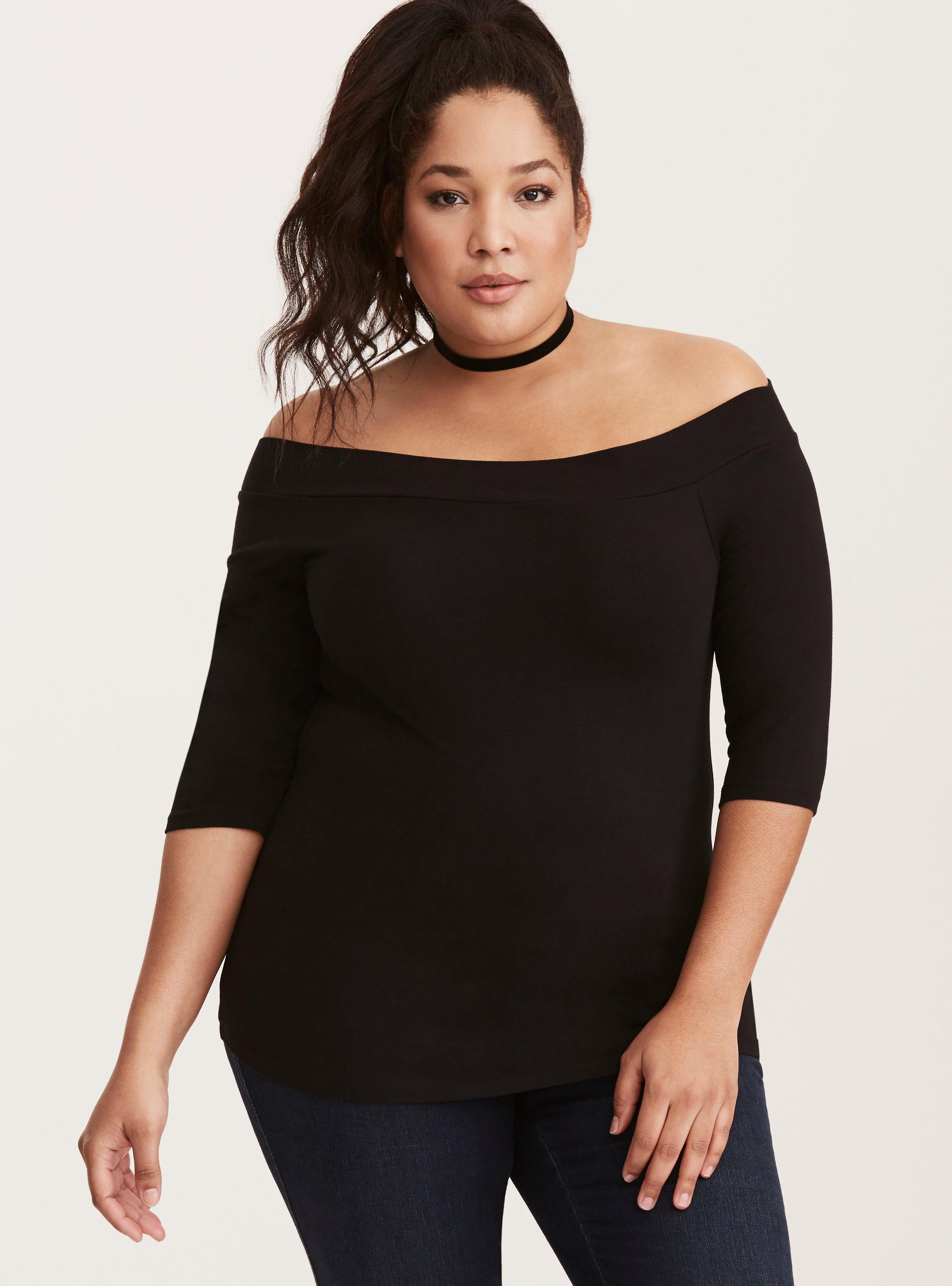 3/4 Sleeve / Off The Shoulder /Dolman Top – Black Don't Crack®