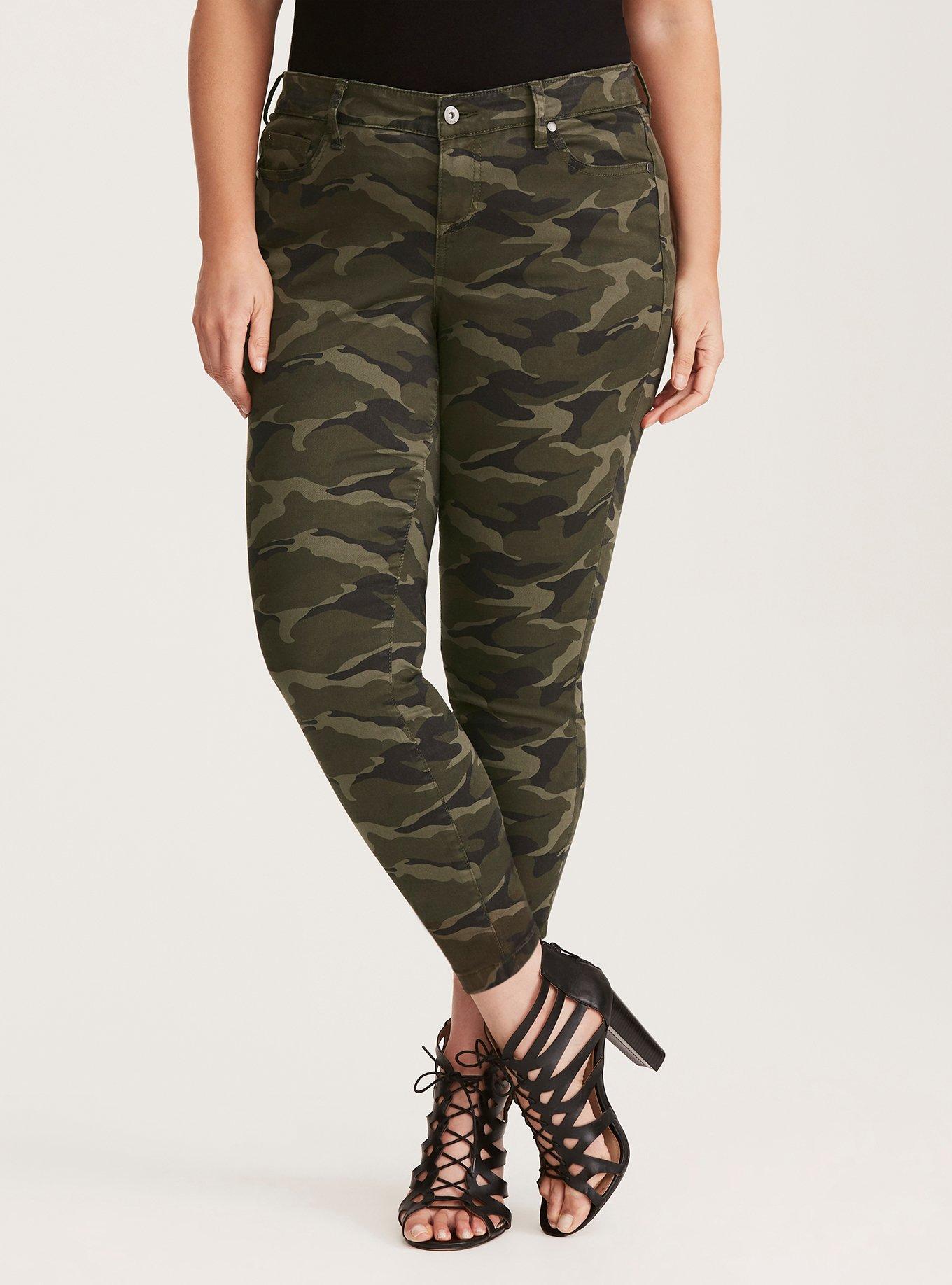Women Fashion Camouflage Pants Army Skinny Fit Stretchy Jeans Jeggings  Trousers