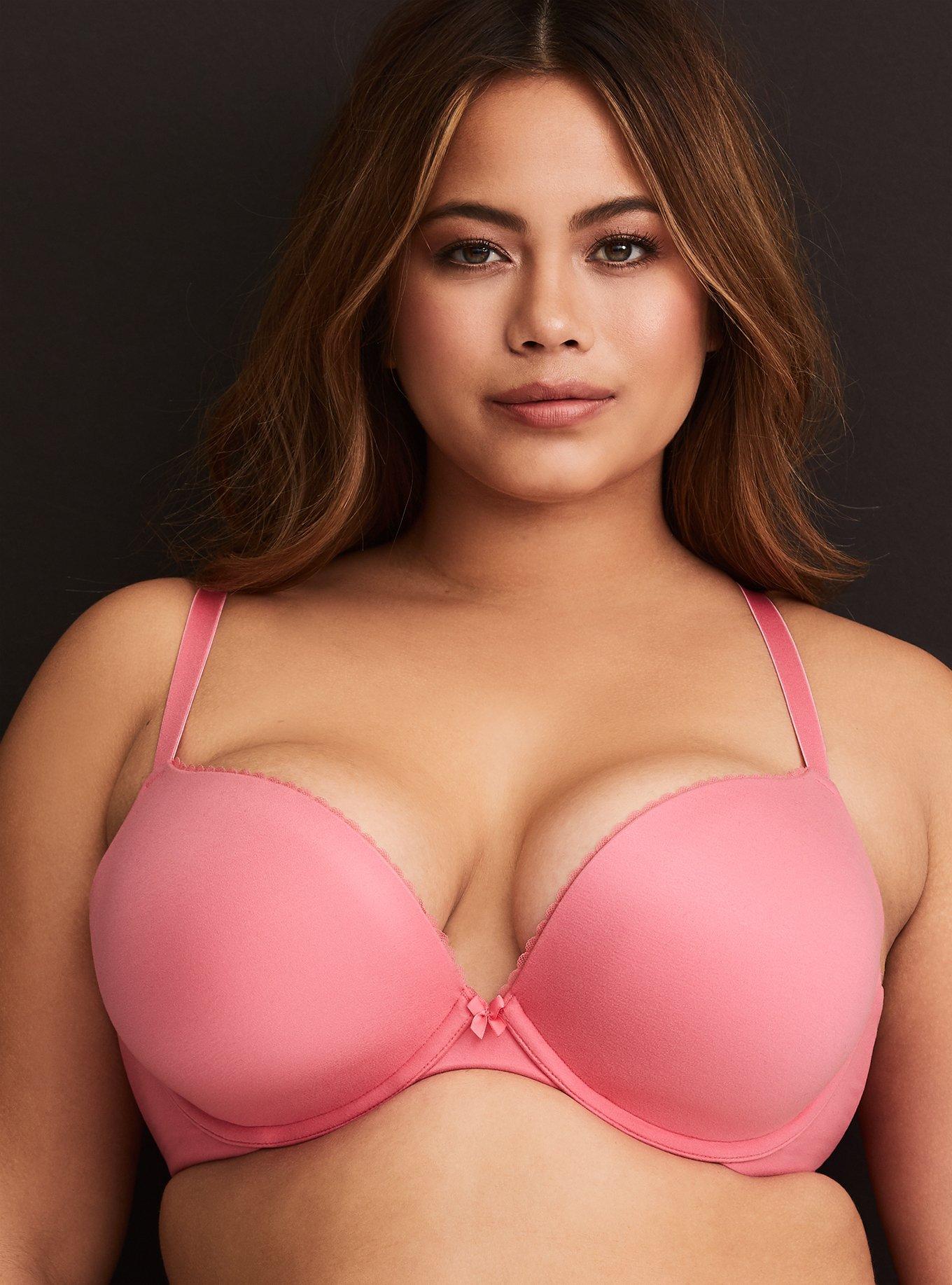 Plus Size T-Shirt Lightly Lined Smooth Straight Back Bra, 58% OFF