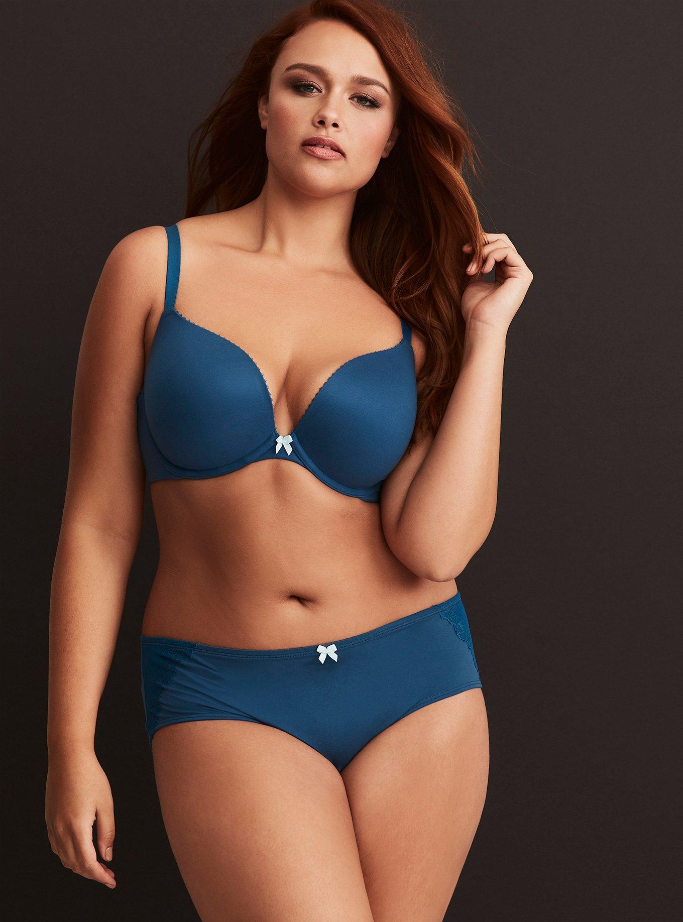 Plus Size - Torrid Curve Body Plunge Lightly Lined Straight Back