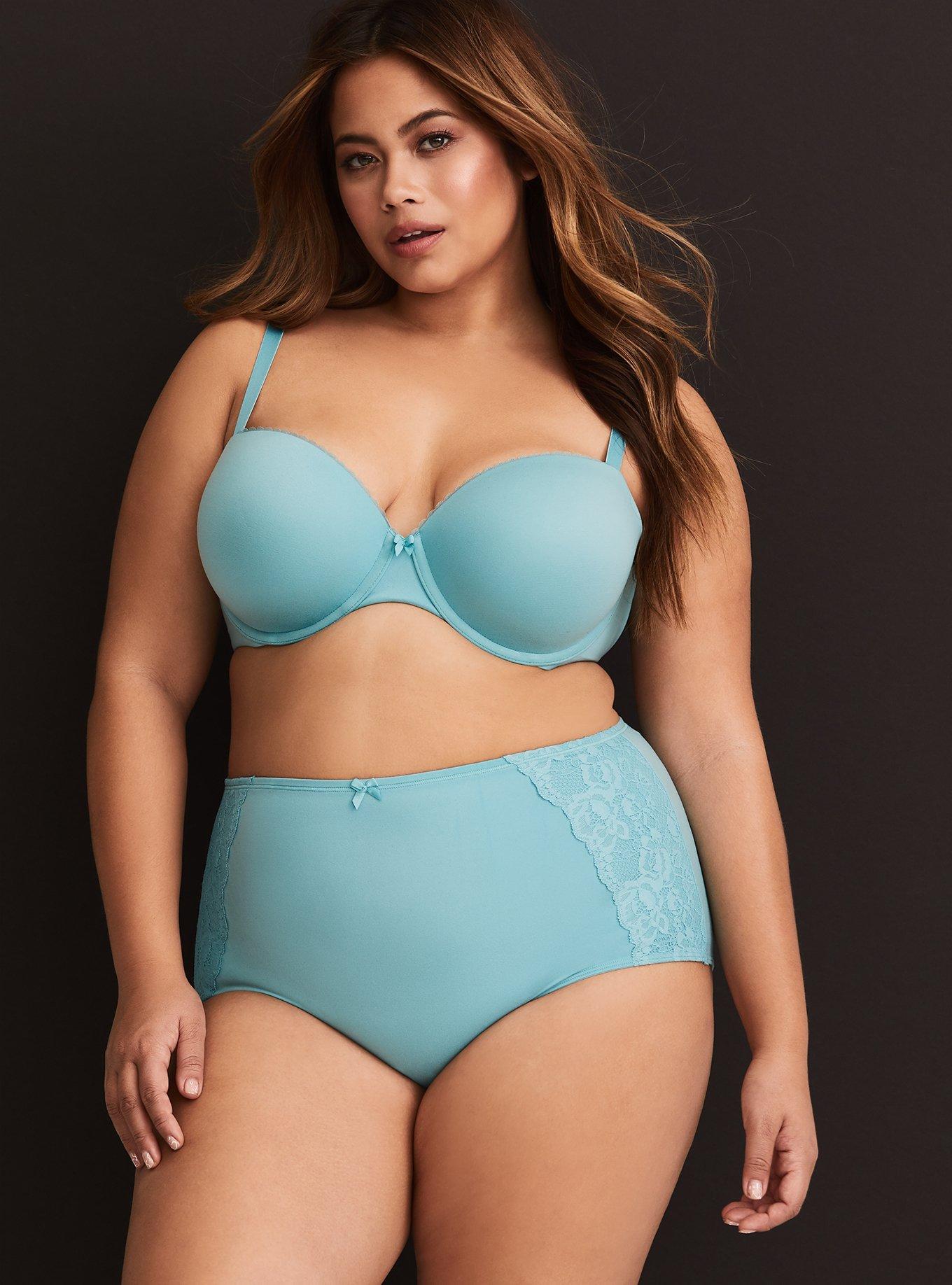 Plus Size - Torrid Curve Body™ Navy Microfiber & Lace Push-Up