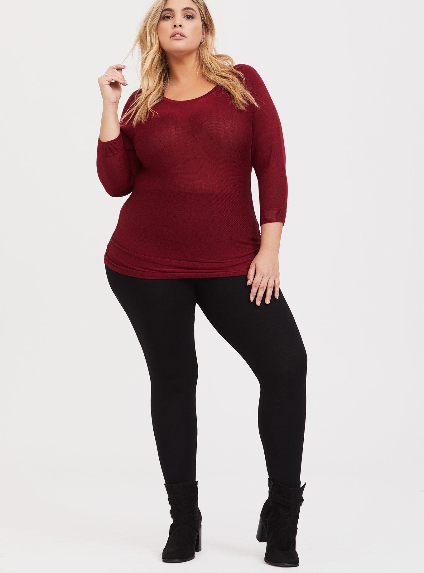 Plus Size Full Length Signature Waist Stirrup Legging, BLACK, alternate