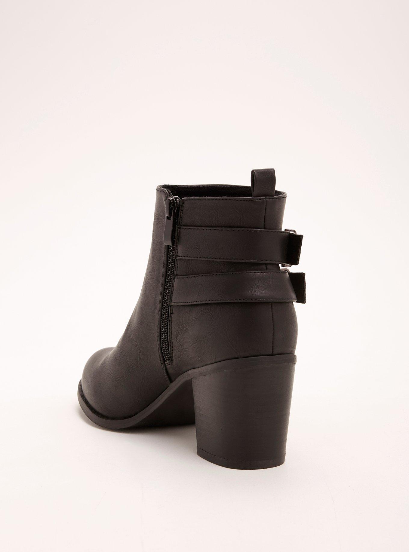 Double Strap Buckle Booties (Wide Width), , alternate