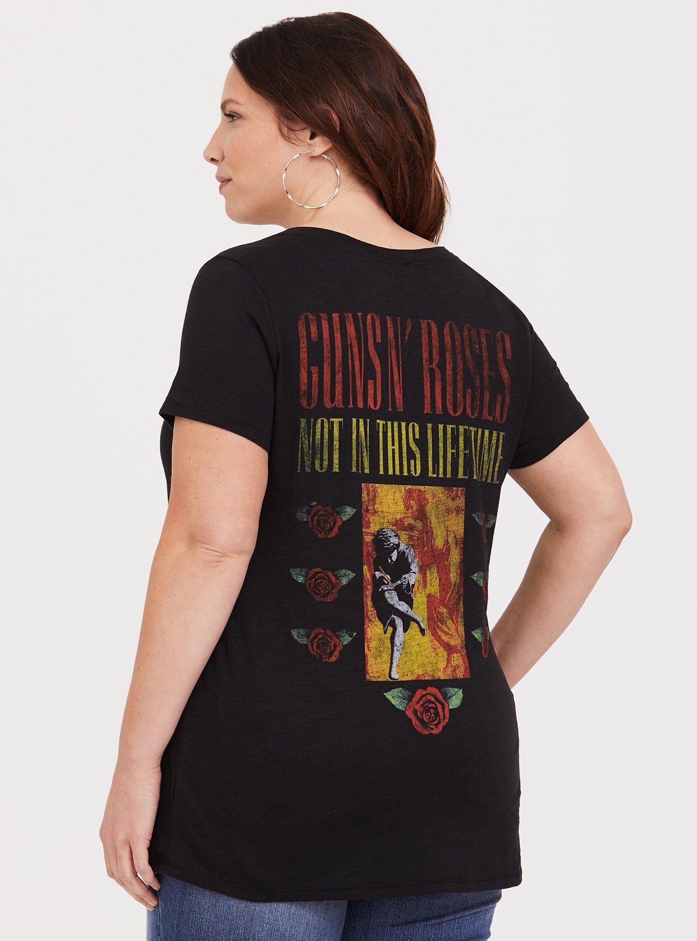 Guns N' Roses Crew Neck Tee, DEEP BLACK, alternate