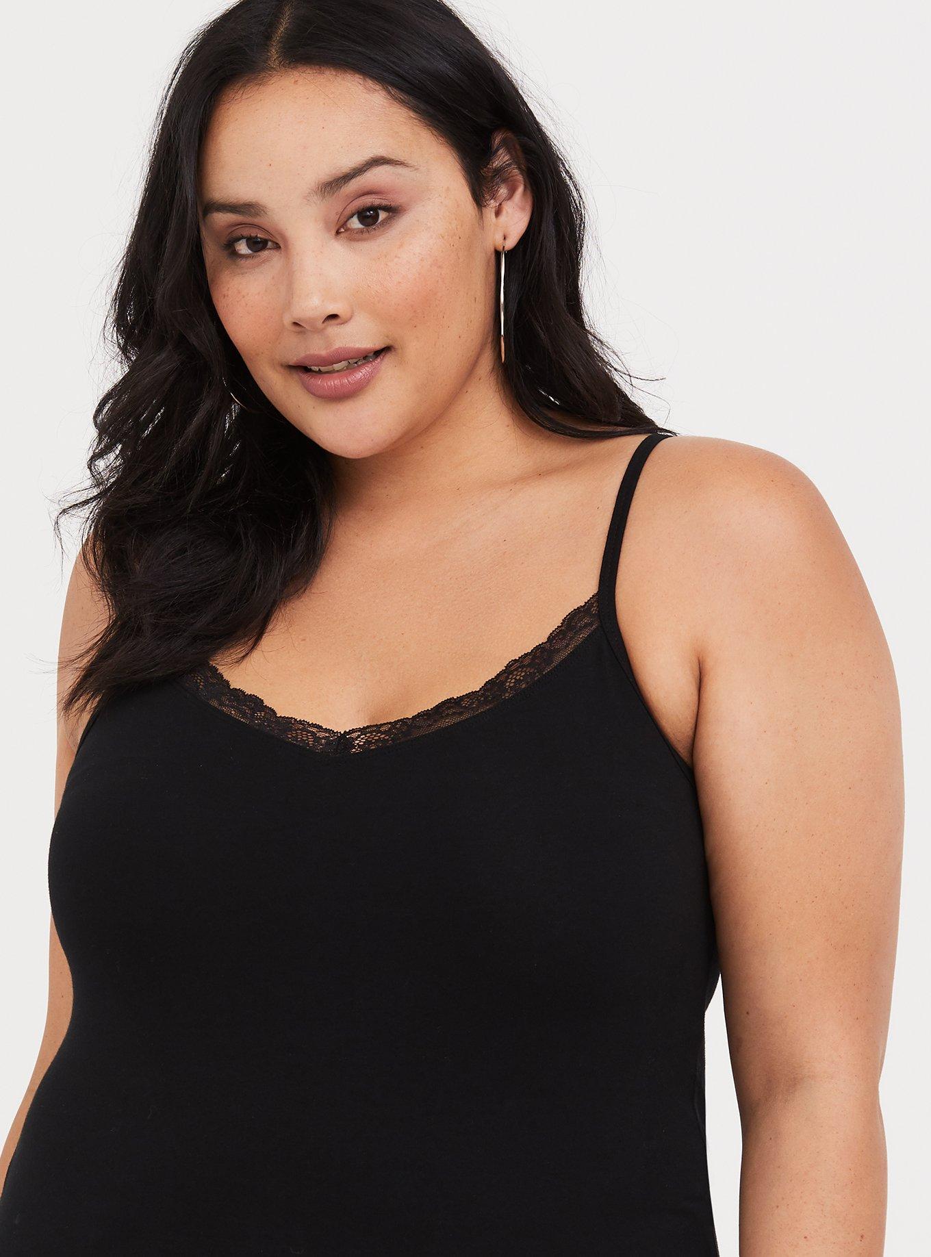 Plus Size - Foxy V-Neck Lace Trim Cami - Torrid