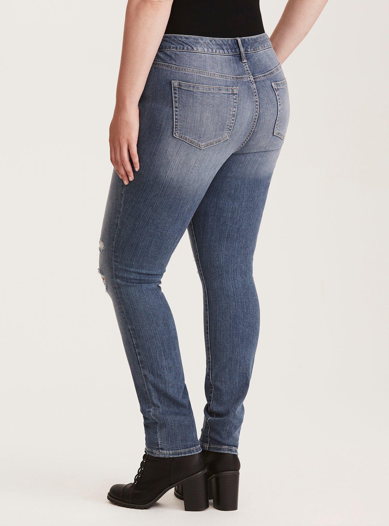 Premium Stretch Skinny Jean - Distressed Light Wash, TIDES, alternate