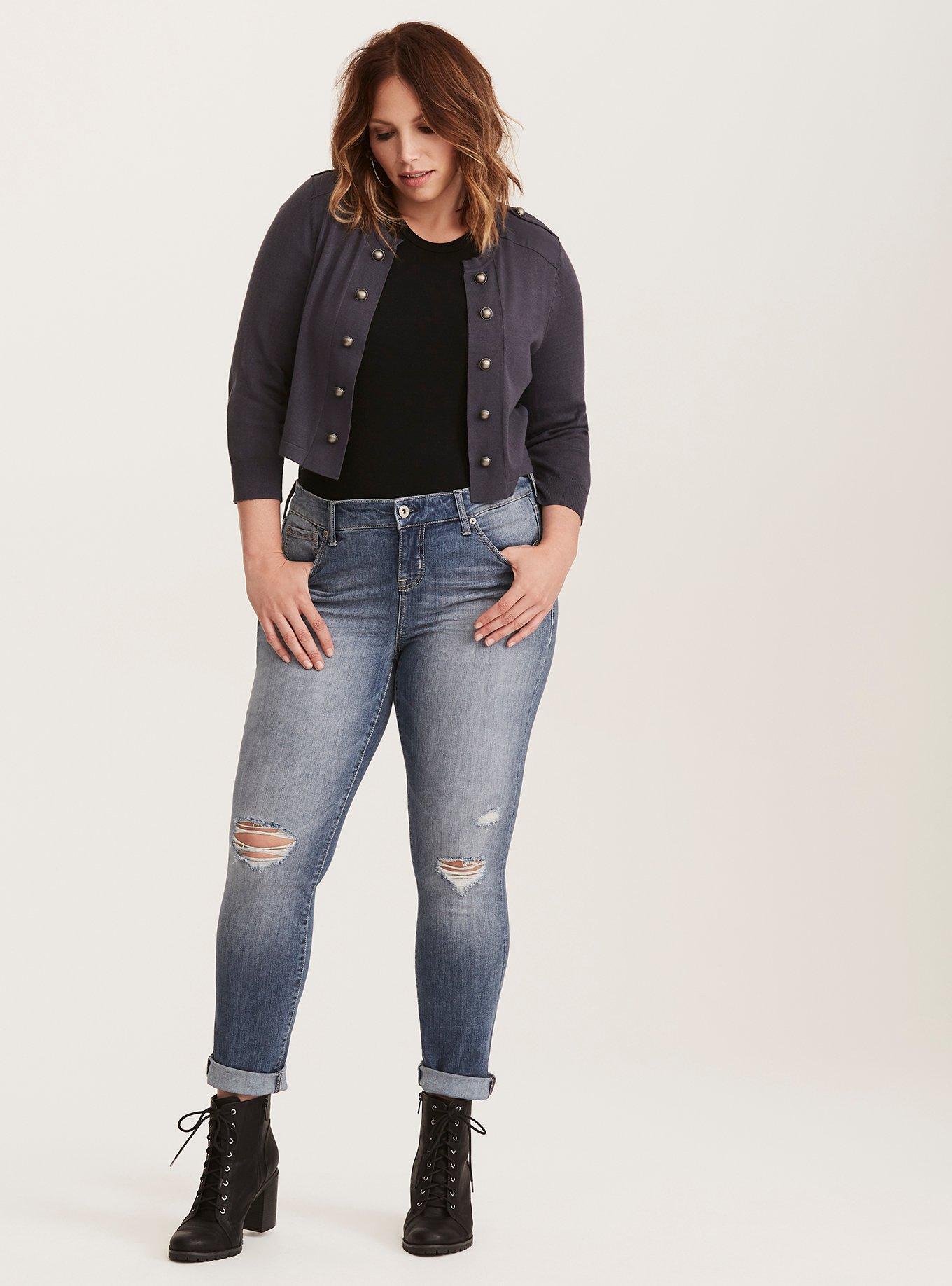 Premium Stretch Skinny Jean - Distressed Light Wash, TIDES, hi-res