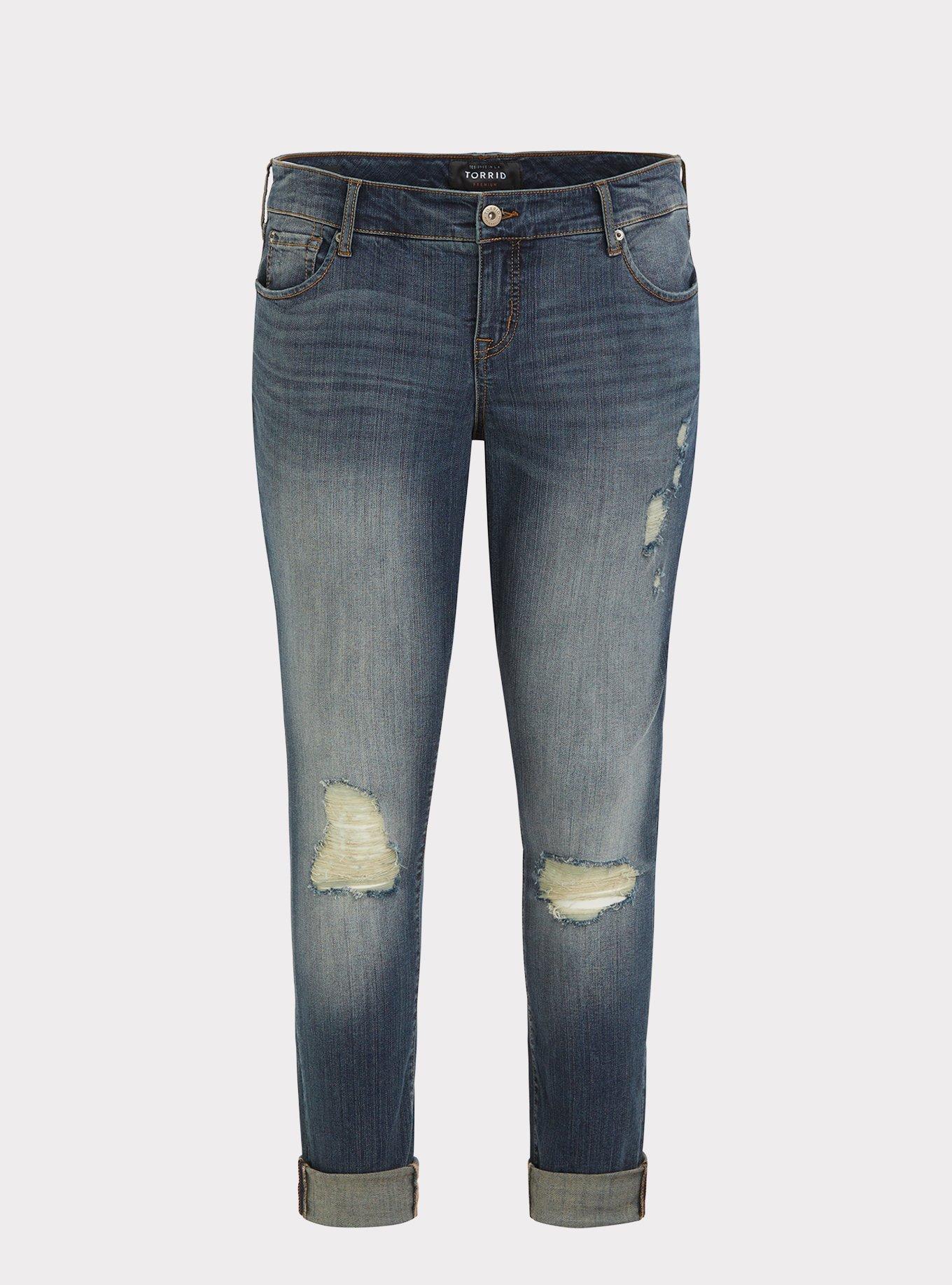 Boyfriend Straight Premium Stretch Mid-Rise Jean, TIDES, hi-res