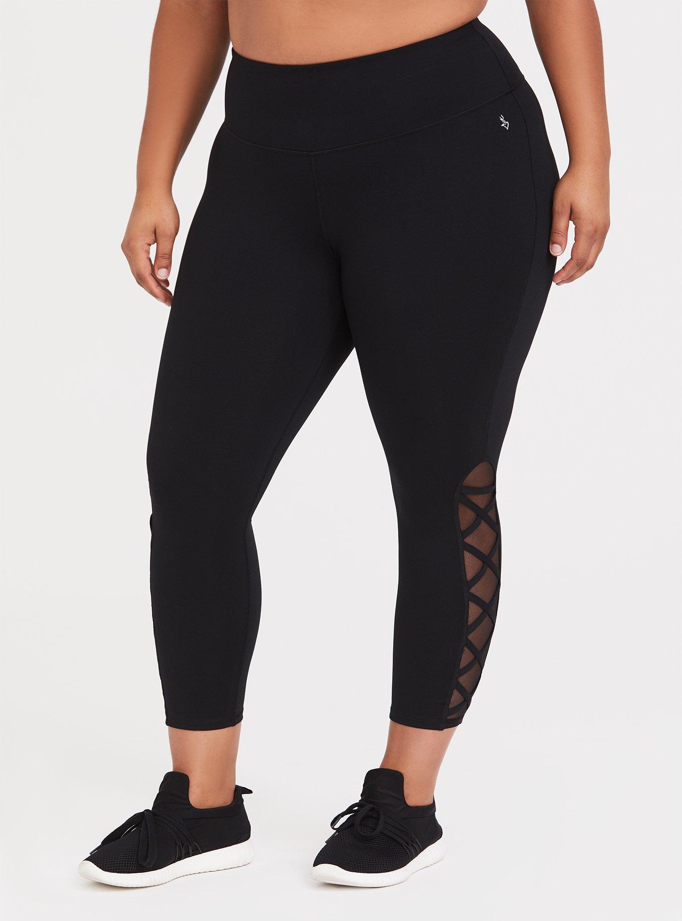 Plus Size - Black Lattice Cutout Legging - Torrid