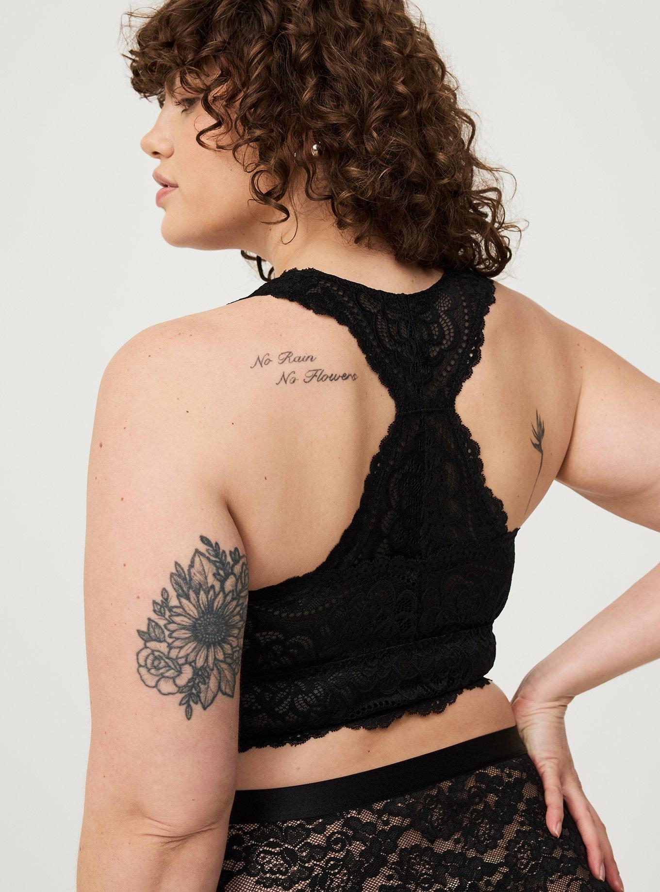 Plus Size - Tattoo Lace Bralette With Keyhole - Torrid