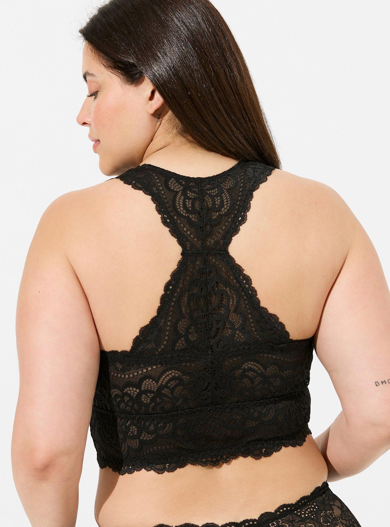 High Neck Lace Racerback Bralette -  Norway