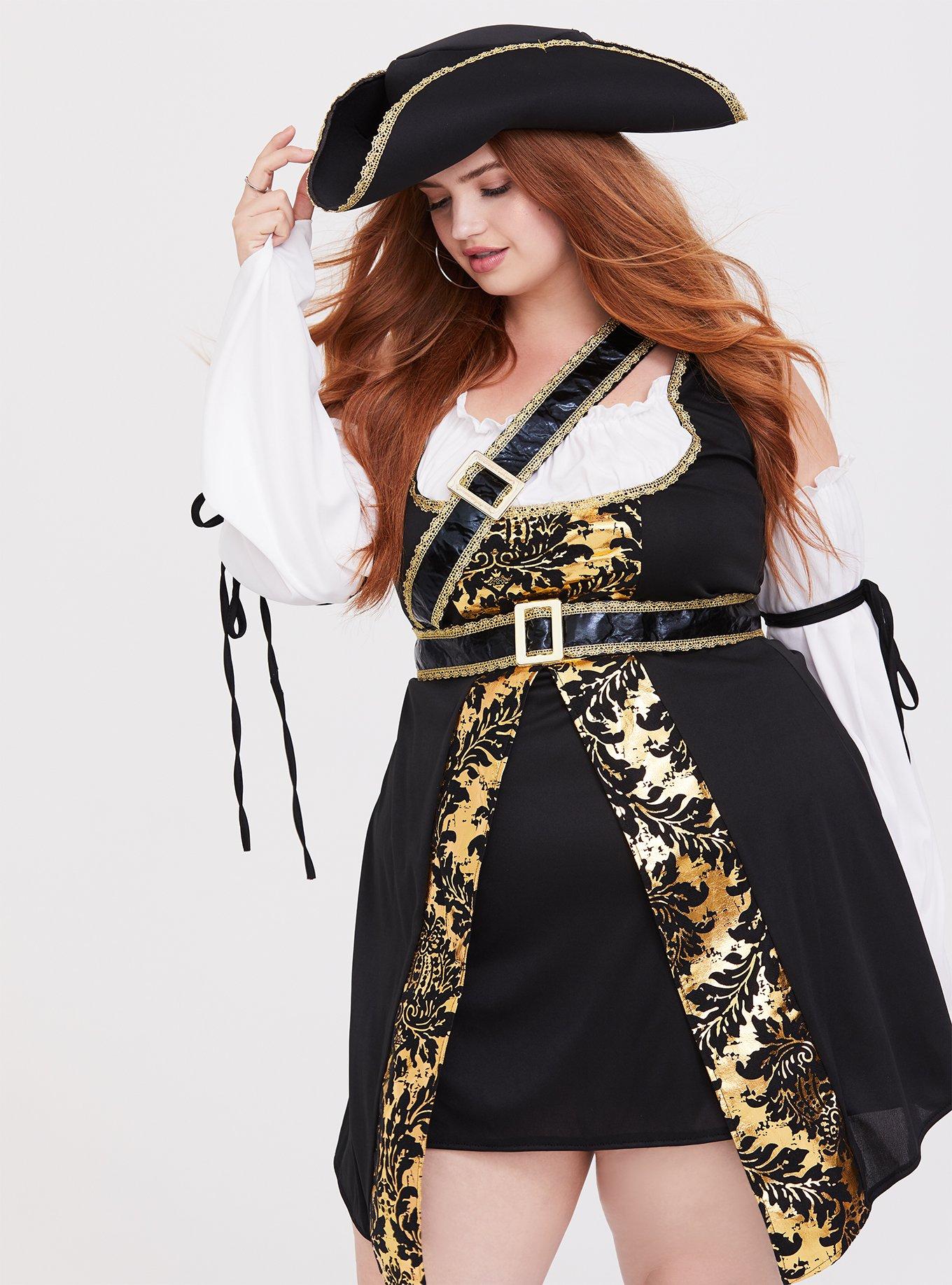 Plus Size Black Sea Buccaneer Costume