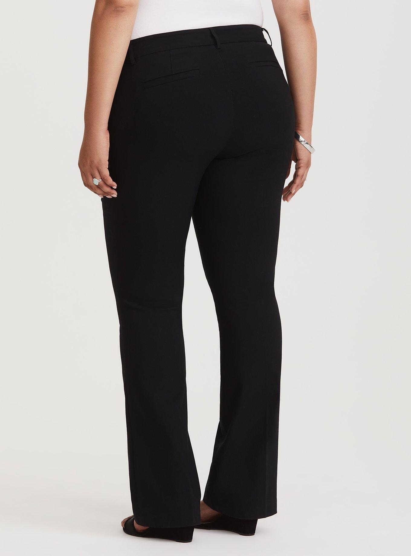 Plus Size Slim Flare Pant - Black Deluxe Stretch, BLACK, alternate
