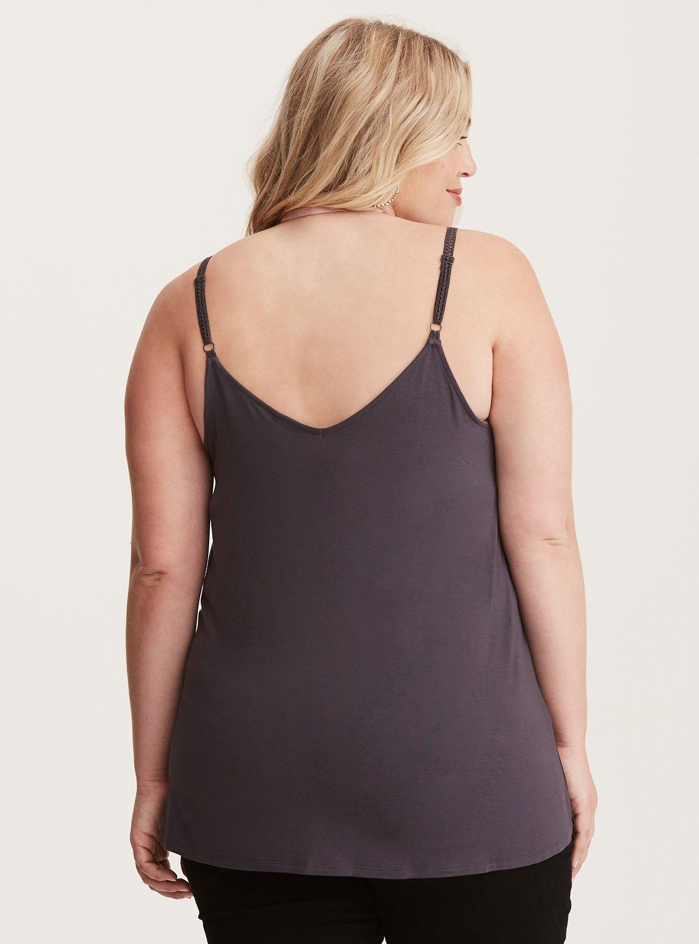 Super Soft Embroidered Swing Cami, NINE IRON, alternate