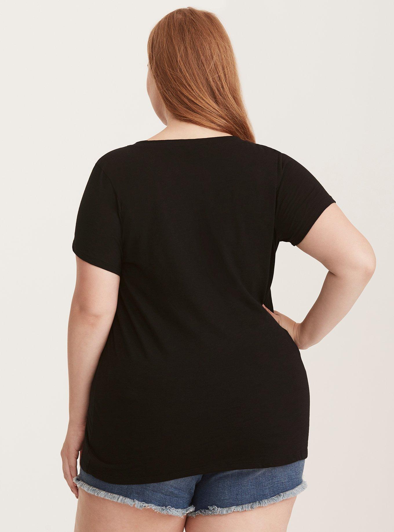 Plus Size Metallica Slim Fit Slub Tee, DEEP BLACK, alternate