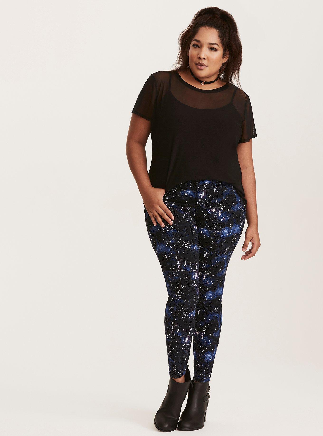 Skinny Jean - Black Galaxy Print, GALAXY, alternate