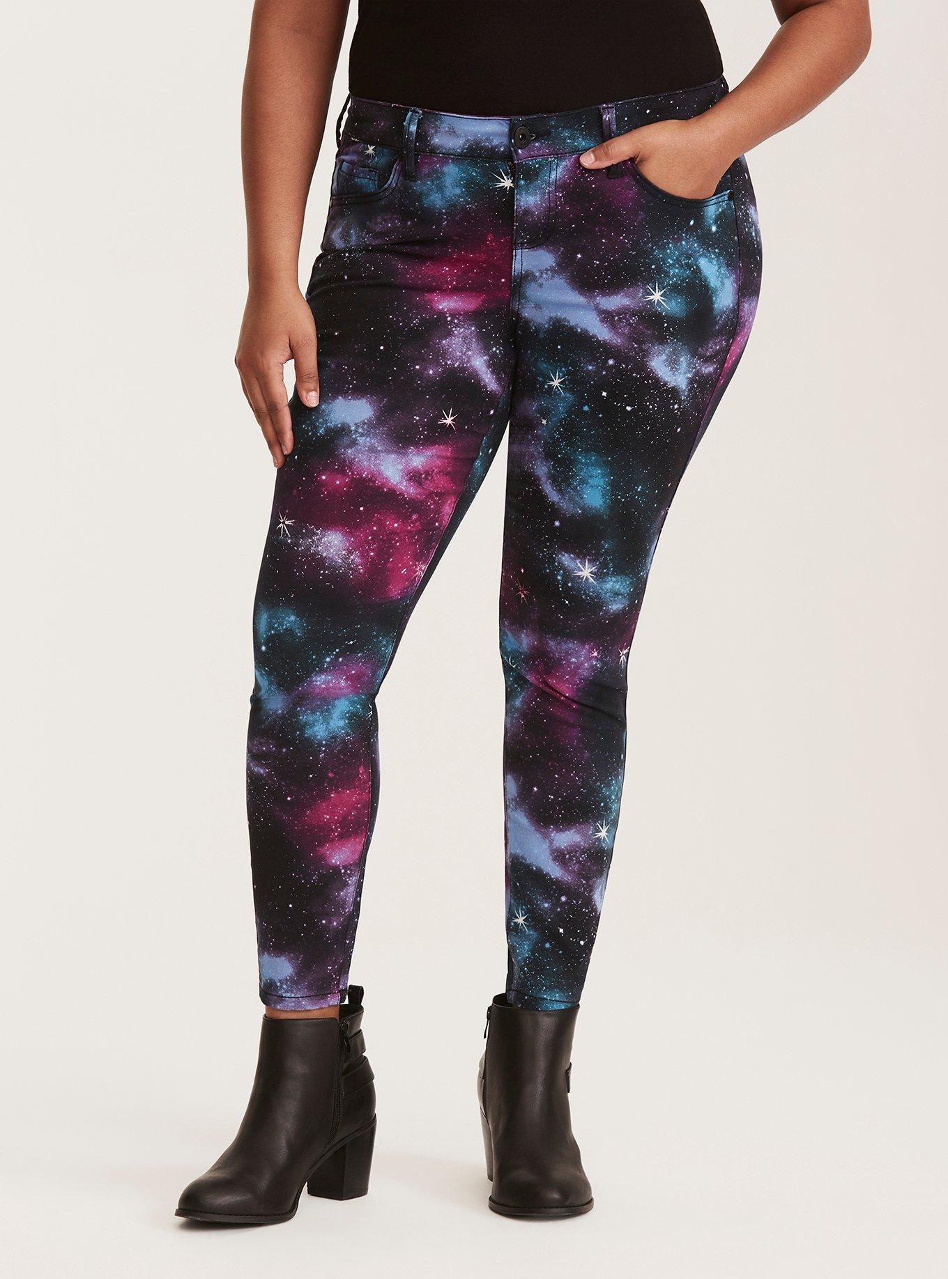 Plus Size Skinny Jean - Cosmos  Print, COSMOS, hi-res