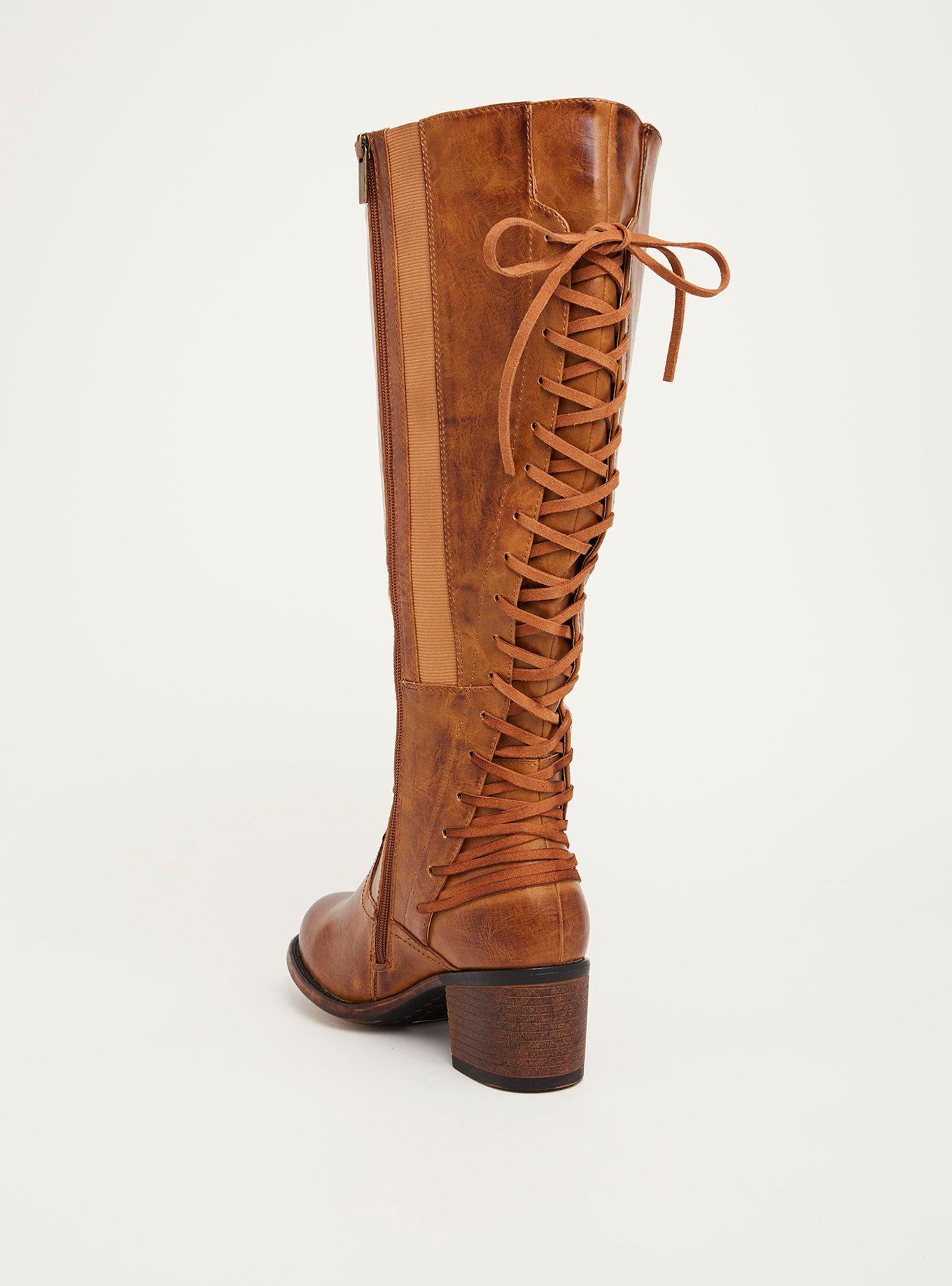 lace back riding boots