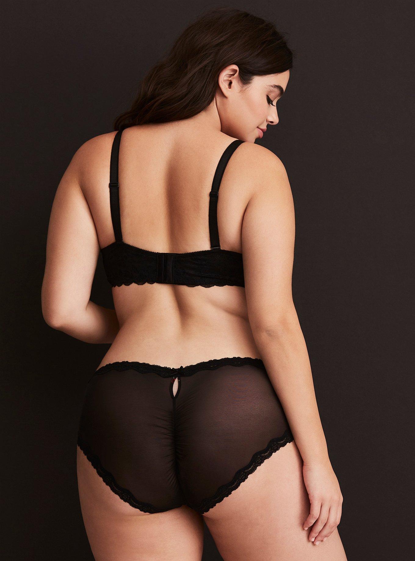 Skull & Roses Print Microfiber Push-Up Plunge Bra, BLACK PRINT, alternate