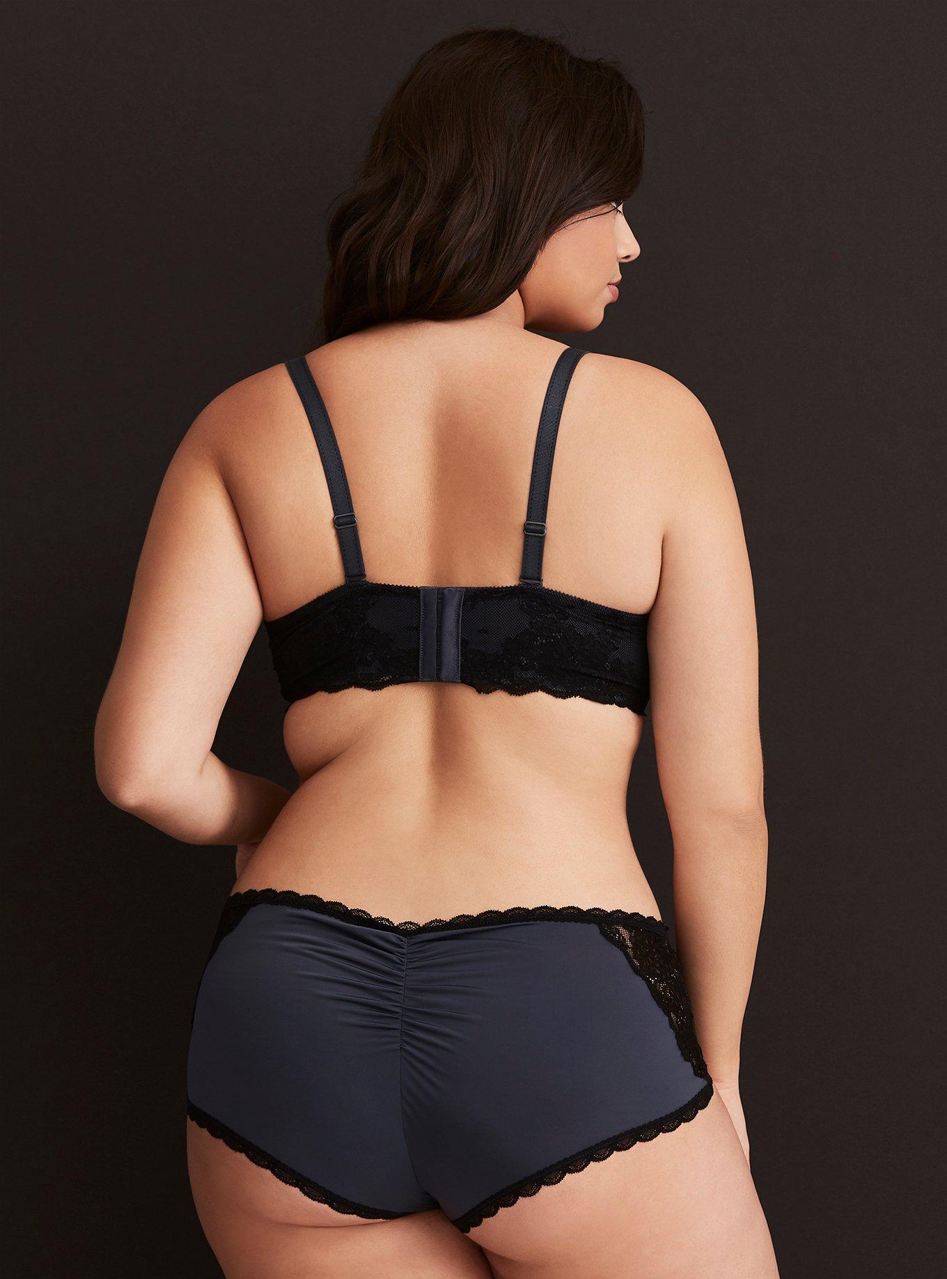 Lace Push-Up Demi Bra, GREY, alternate