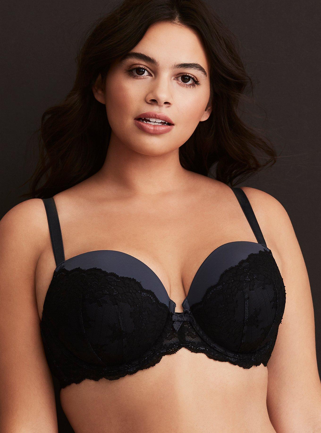 Women Push Up Bra Plus Size Floral Lace Underwire Soft Everyday