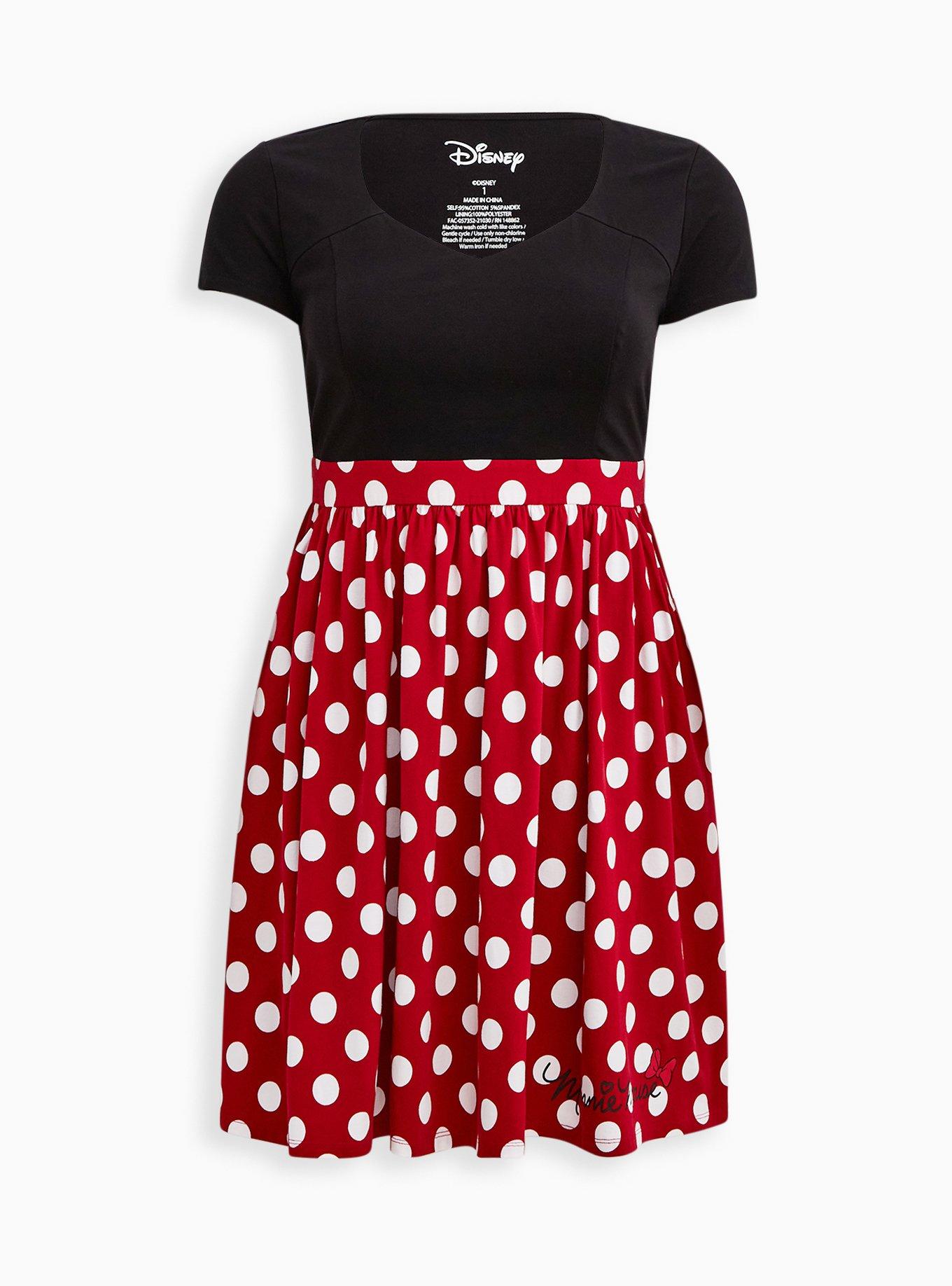 Plus Size - Disney Minnie Mouse Polka Dot Skater Dress - Torrid