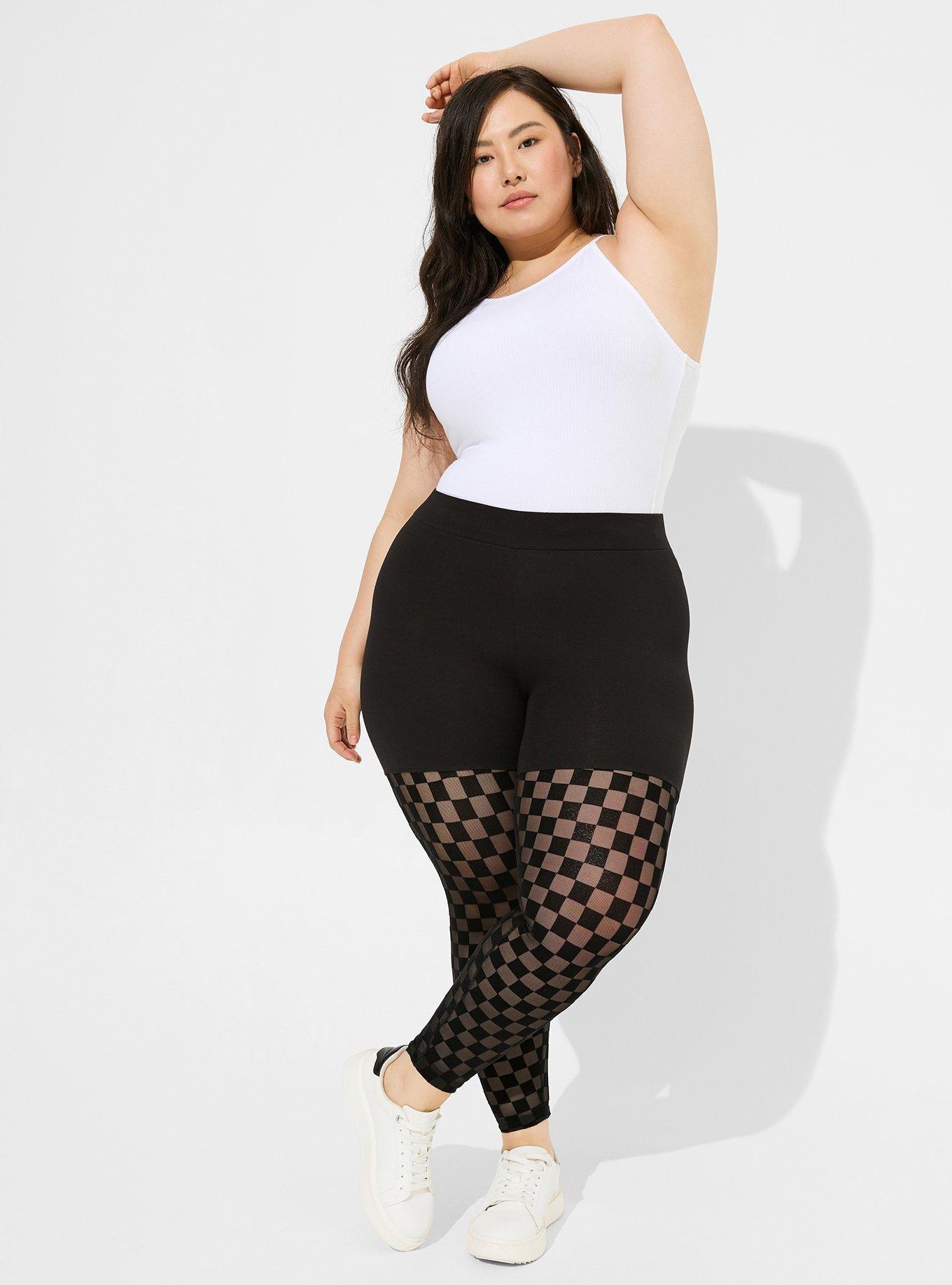 Plus Size - Full Length Signature Waist Flocked Legging - Torrid