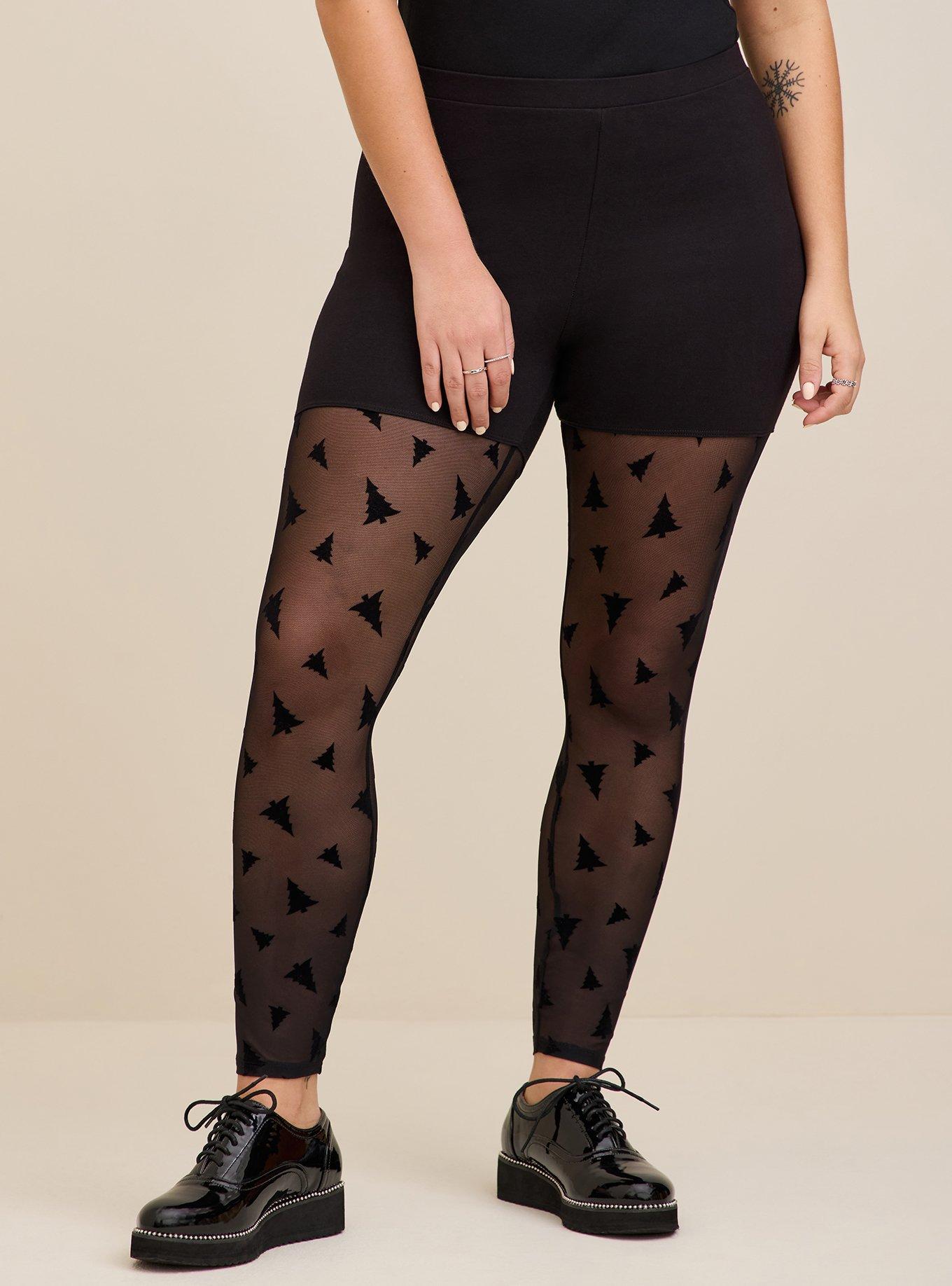 Plus Size - Full Length Signature Waist Flocked Legging - Torrid