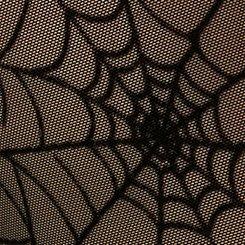Full-Length Flocked Legging, BLACK SPIDERWEBS, swatch