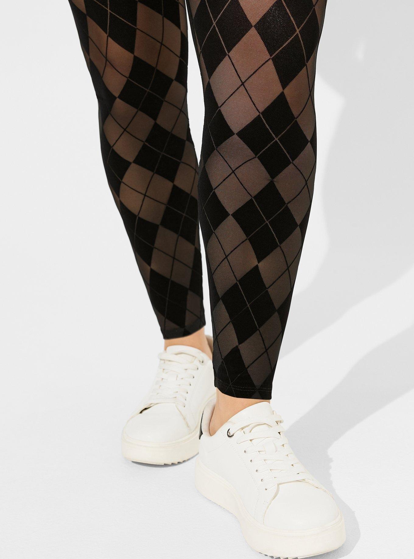 Rave Reviews Geometric Print Plus Size Leggings, dainty-fashion