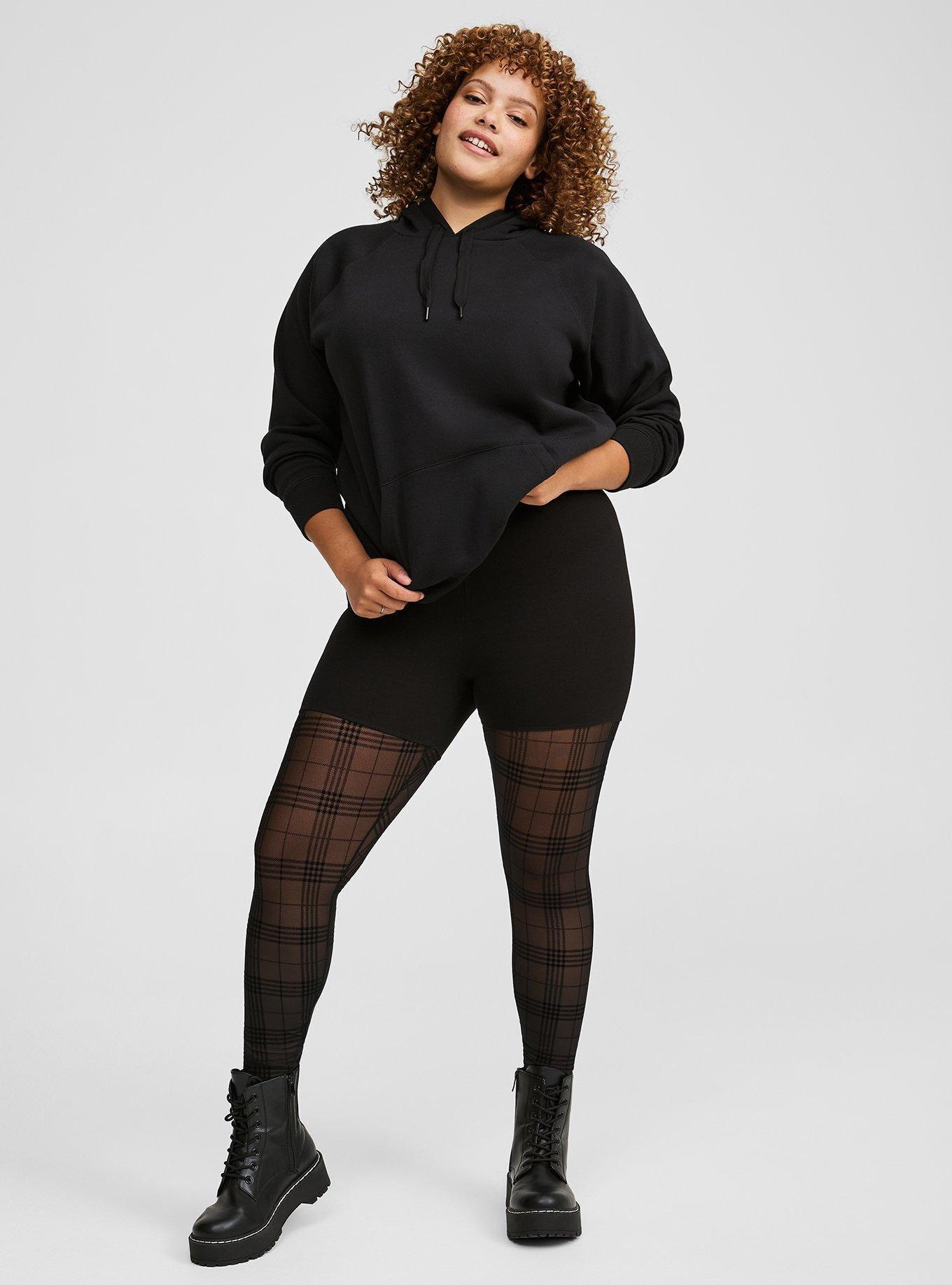Plus Size Black Lace Tights Torrid