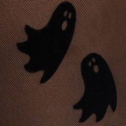 Plus Size Full-Length Flocked Legging, CUTE GHOSTS DEEP BLACK, swatch