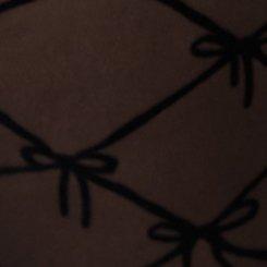 Plus Size Full-Length Flocked Legging, LOLA BOWS DEEP BLACK/BLACK FLOCKING, swatch