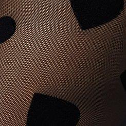 Full-Length Flocked Legging, HEARTY BLACK ON BLACK, swatch