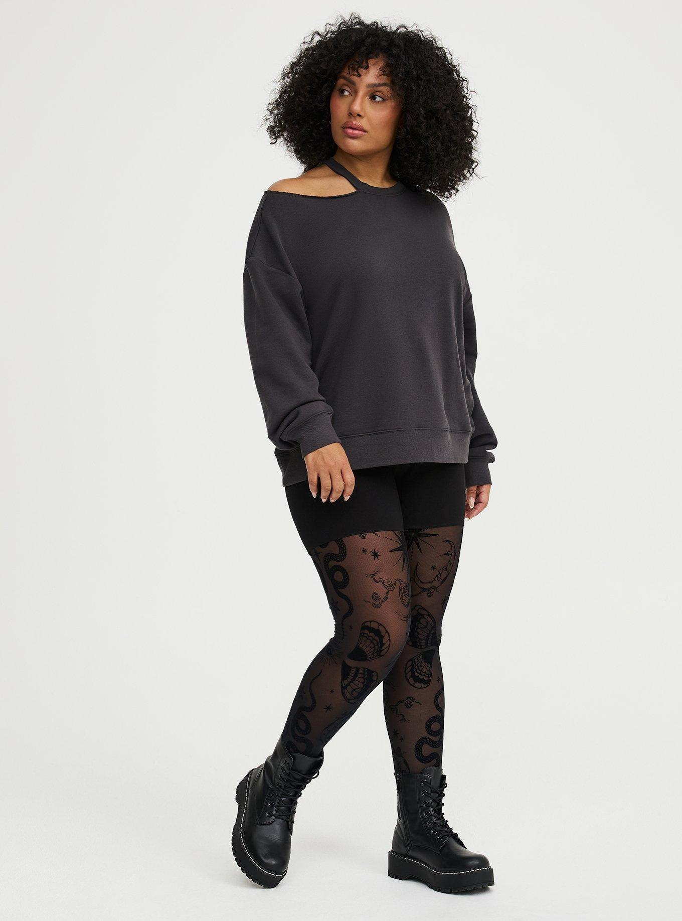 Full-Length Flocked Legging, SERPENT CELESTIAL BLACK, alternate