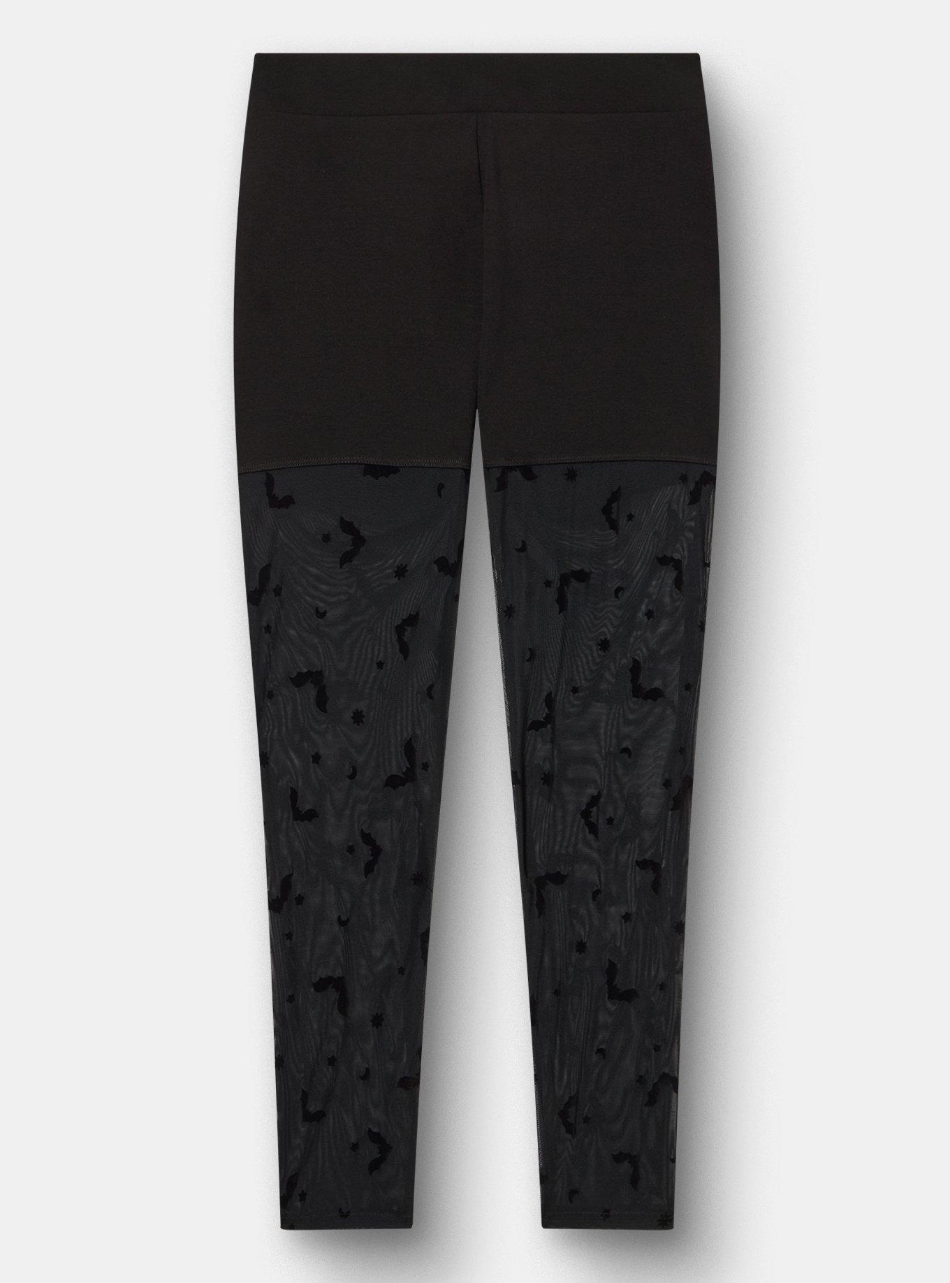 Full-Length Flocked Legging, SKY BATS TONAL, hi-res