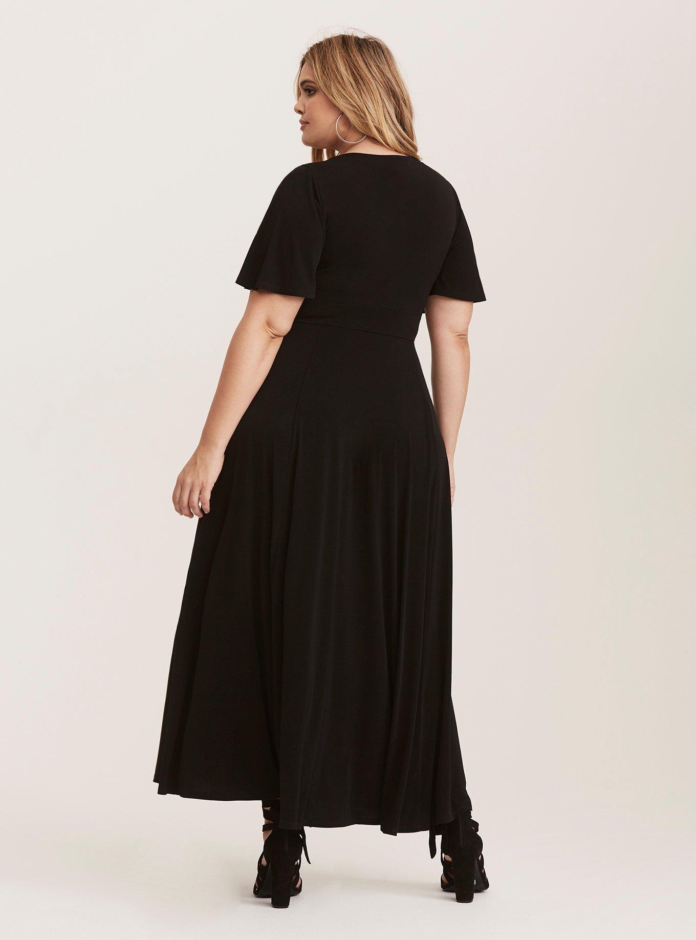 Plus Size Maxi Studio Knit Dress, DEEP BLACK, alternate