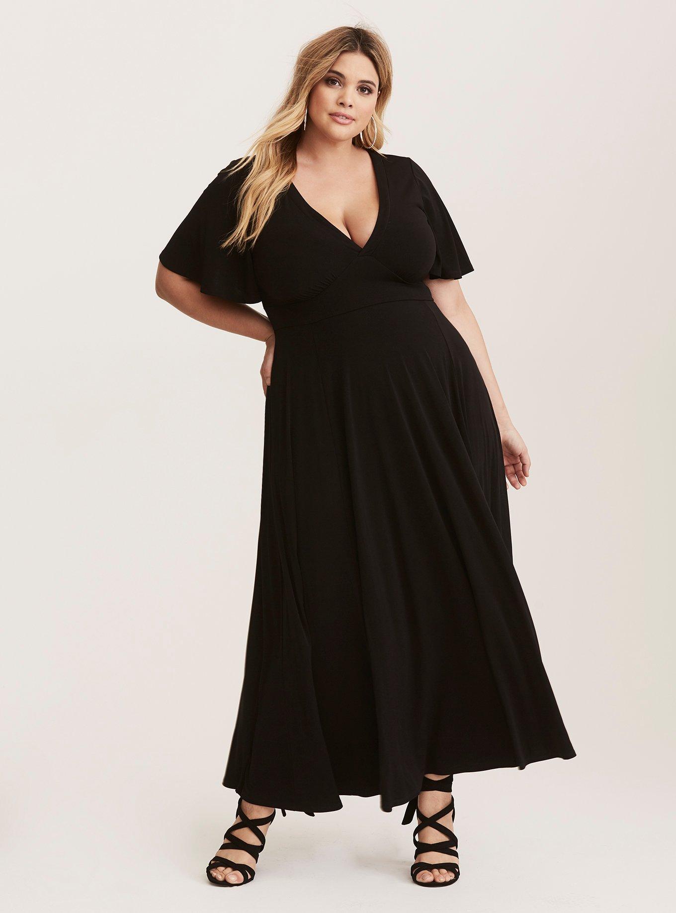 Torrid long sale black dress