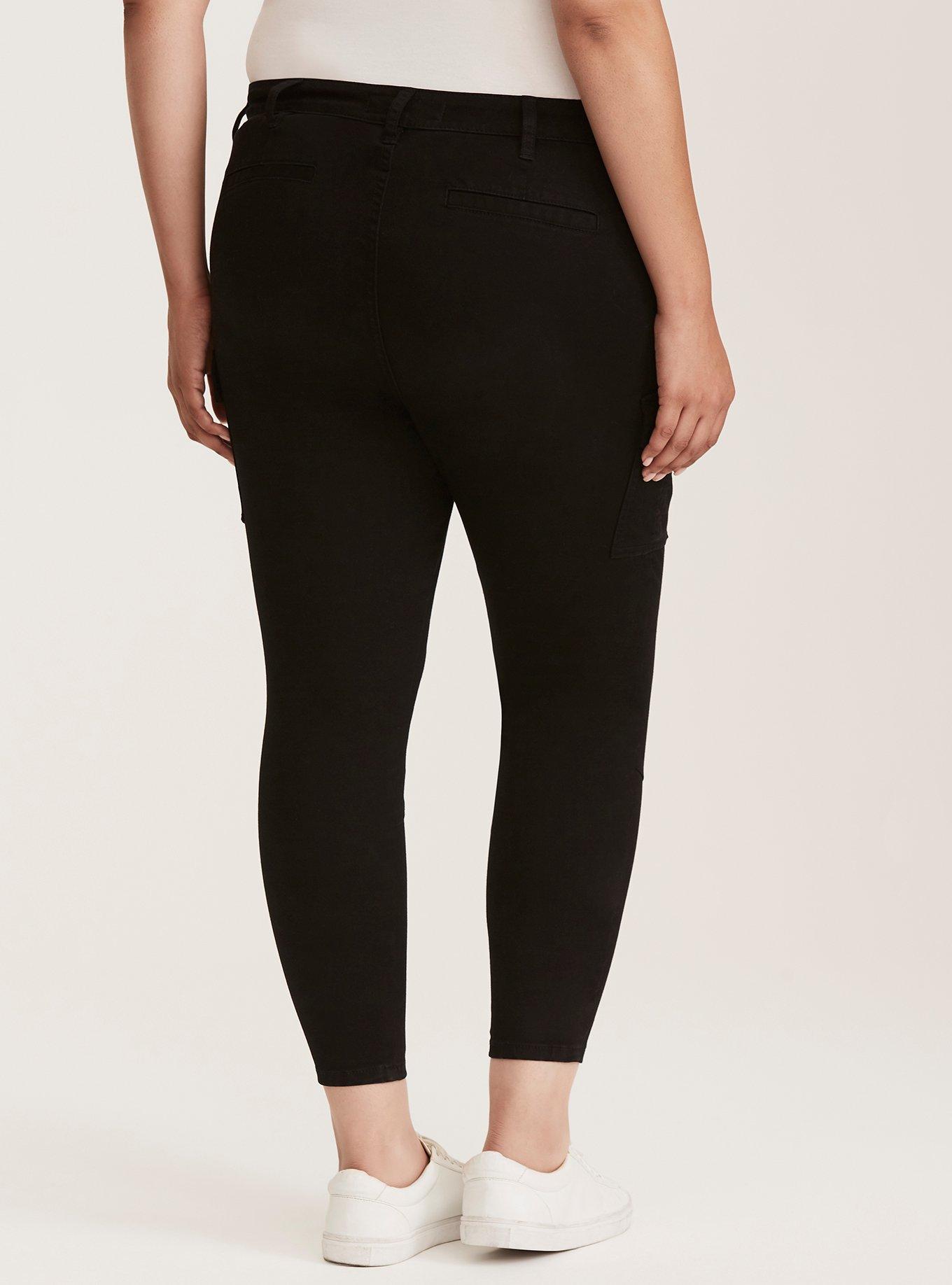 Plus Size - Skinny Cargo Pants - Black Wash - Torrid