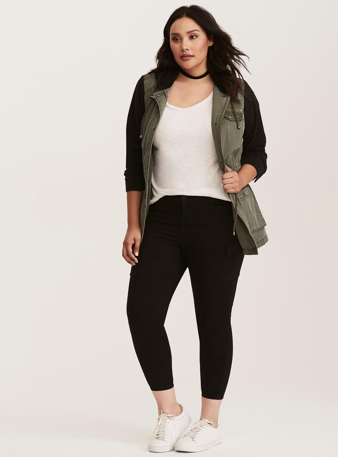 Plus Black Cargo Pants, Plus Size