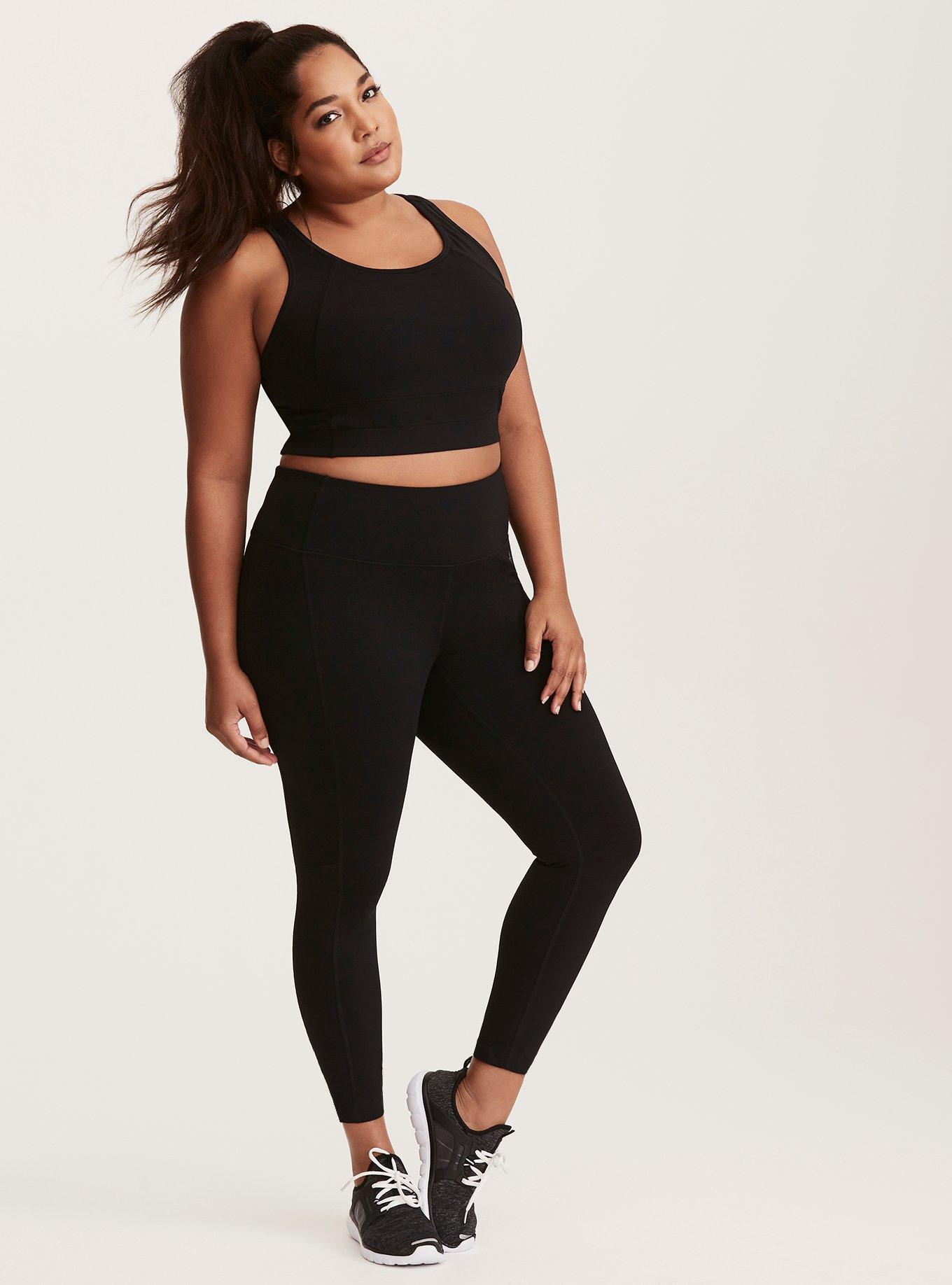 Active Wicking Crop Legging - Performance Core Black, BLACK, alternate