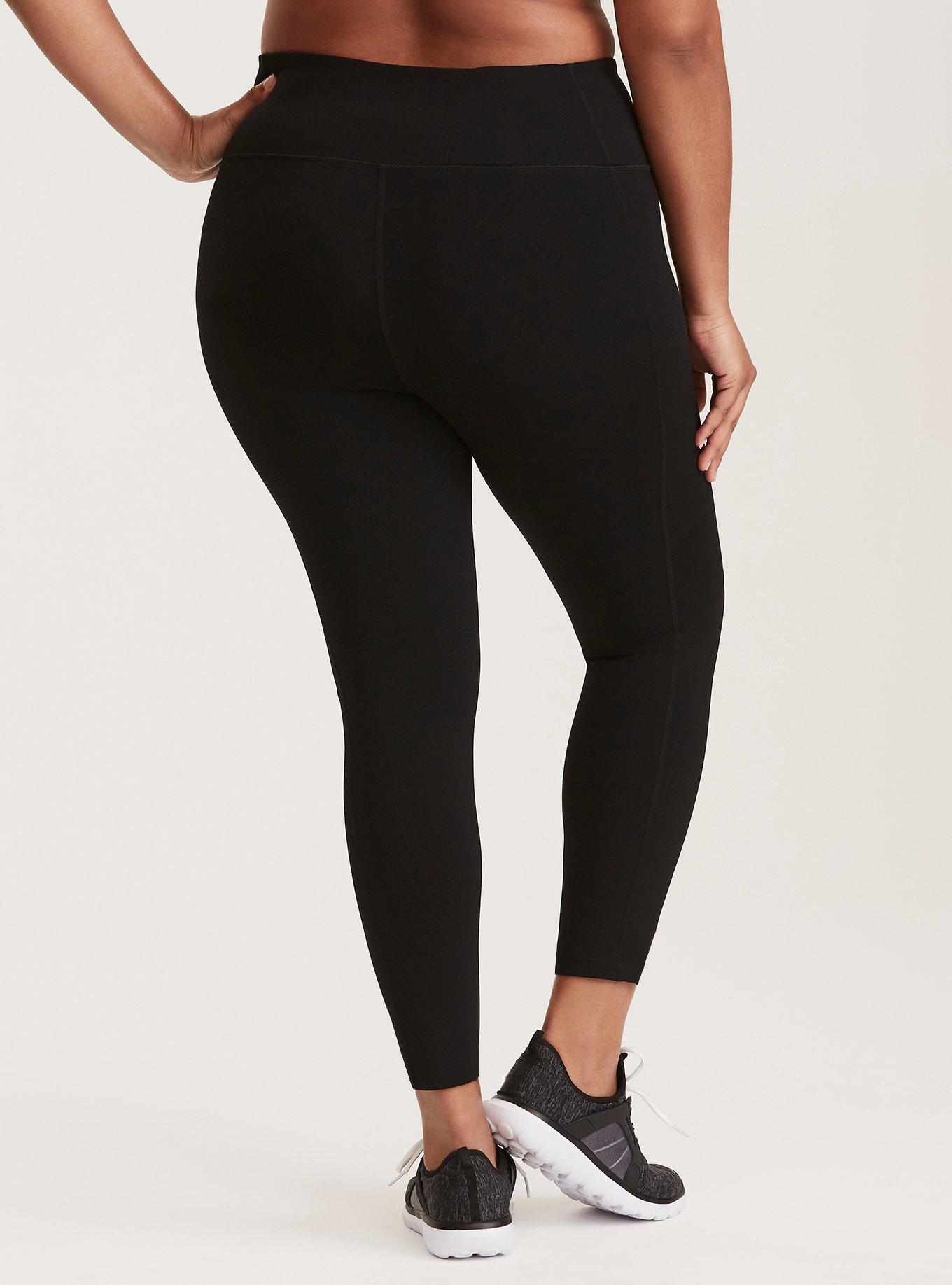 Plus Size - Active Wicking Crop Legging - Performance Core Black - Torrid