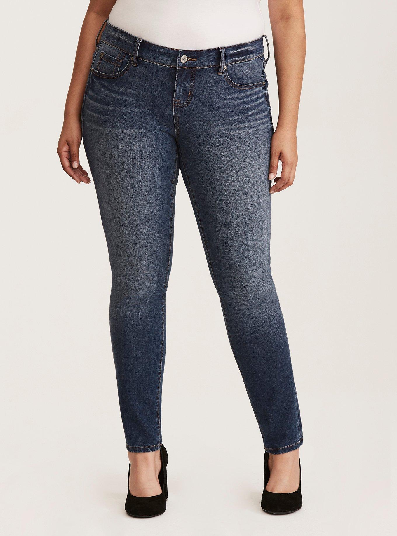Plus Size Premium Ultimate Stretch Skinny Jean - Medium Wash, CLOVERDALE, hi-res