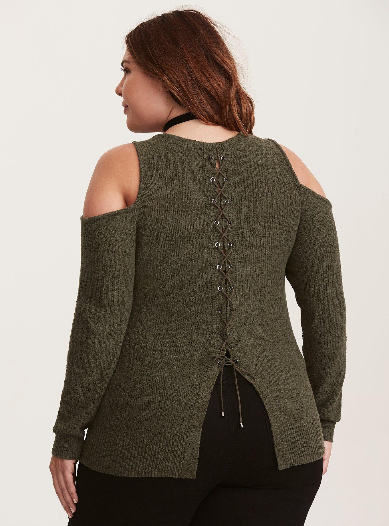 Cold shoulder online cardigan