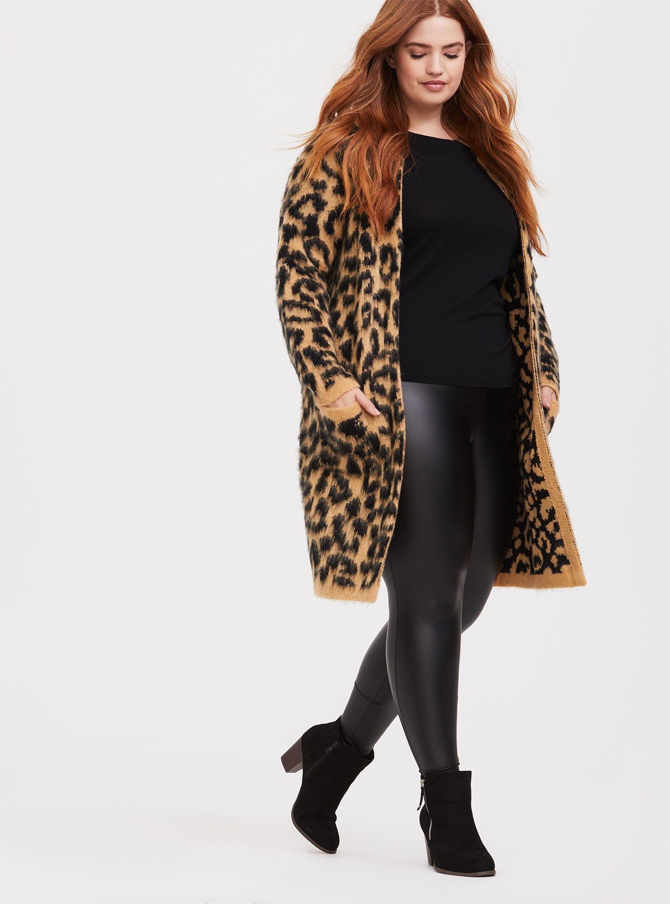 menneskemængde Rummelig at opfinde Plus Size - Leopard Brushed Cardigan - Torrid