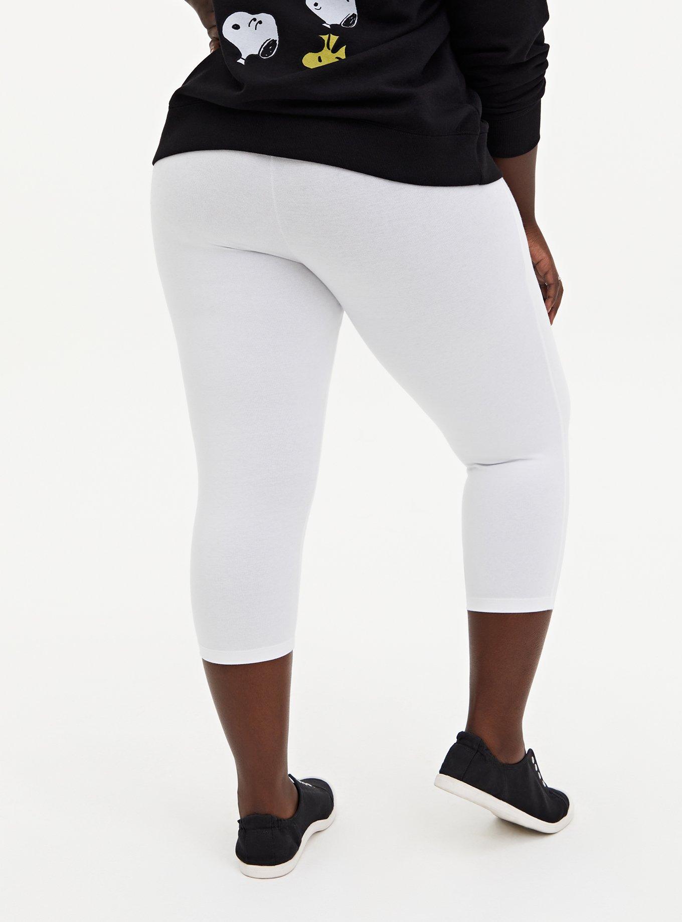 Thick white hot sale capri leggings