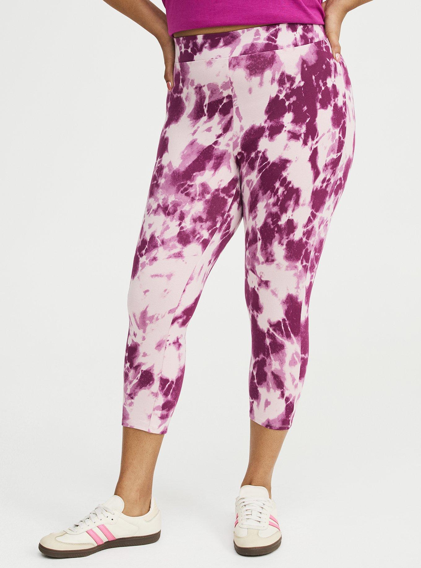 Capri Legging, BLEACHED TIE DYE PURPLE, alternate
